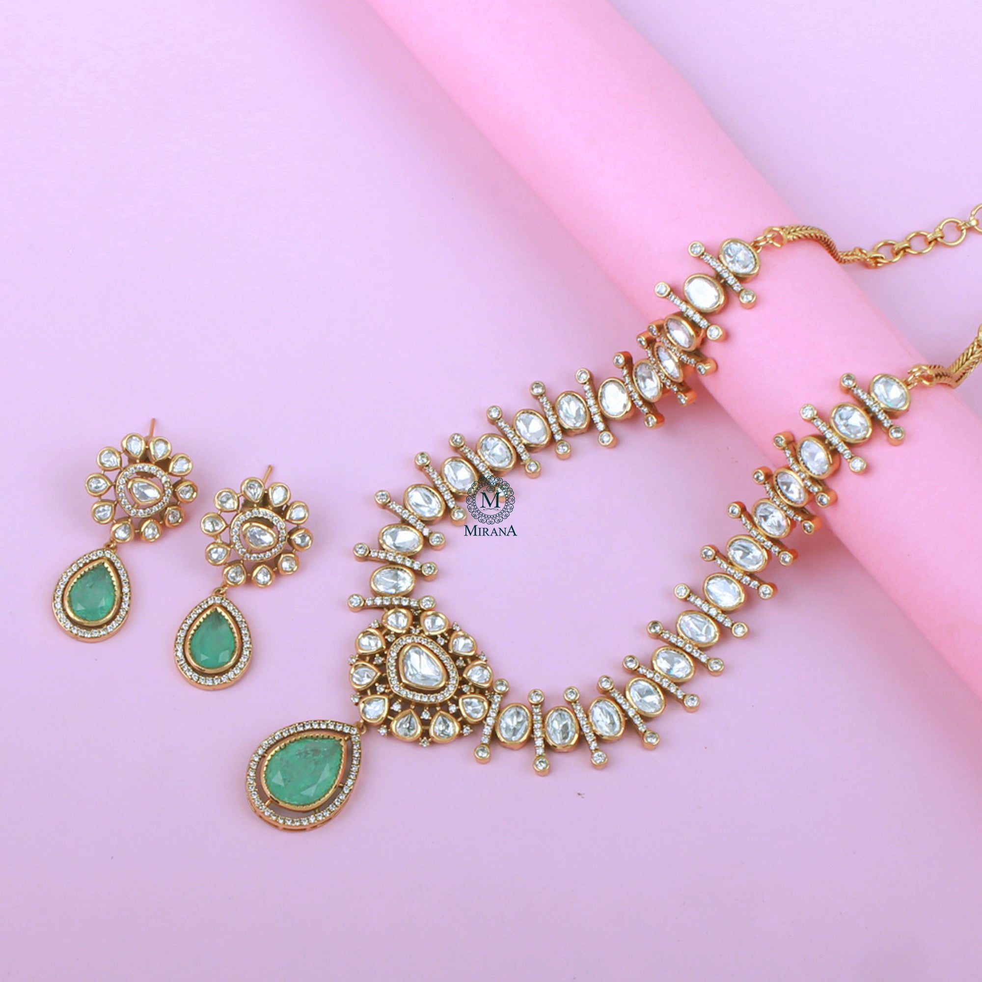 Bavya Pastel Designer Necklace Set
