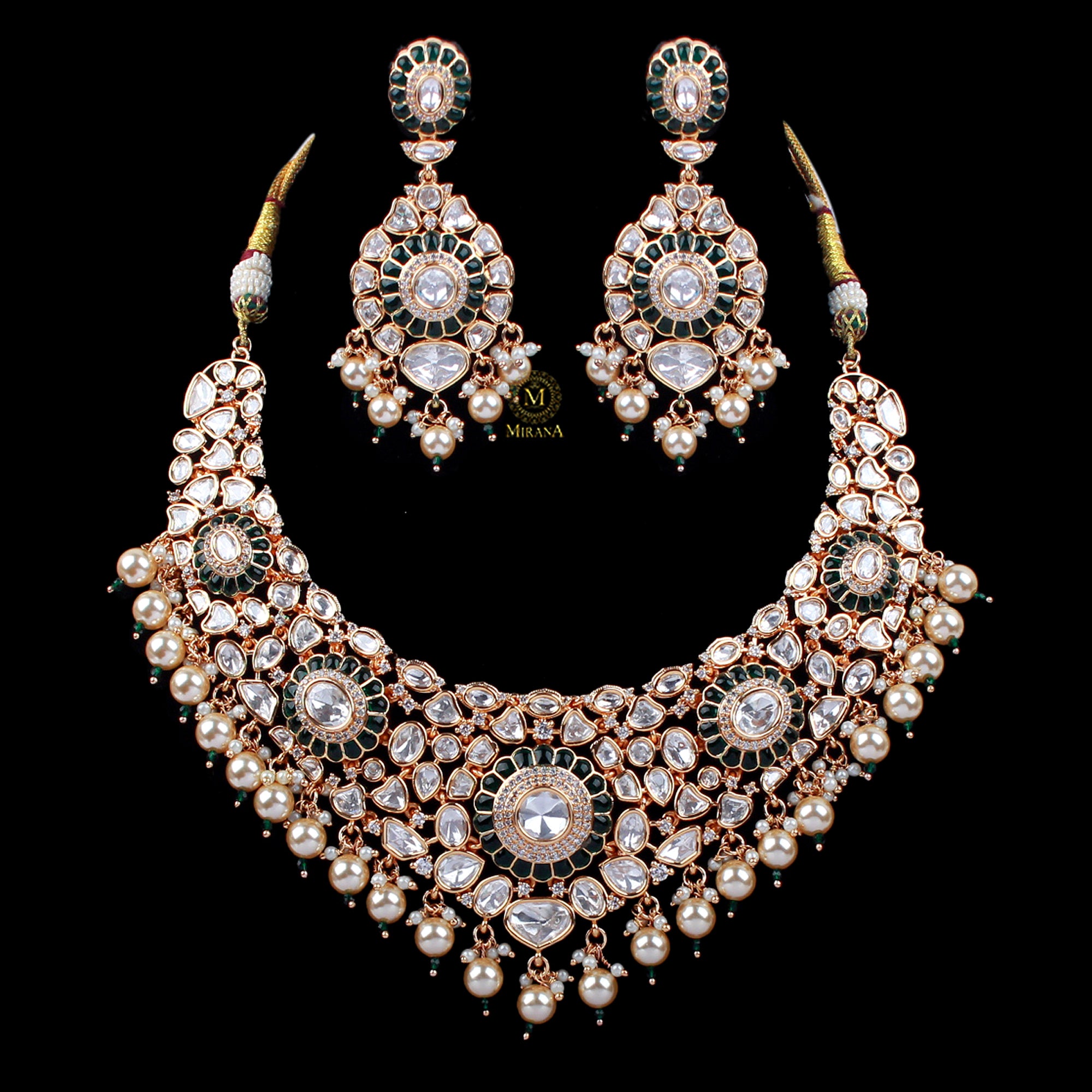 Saani Polki Bridal Designer Necklace Set