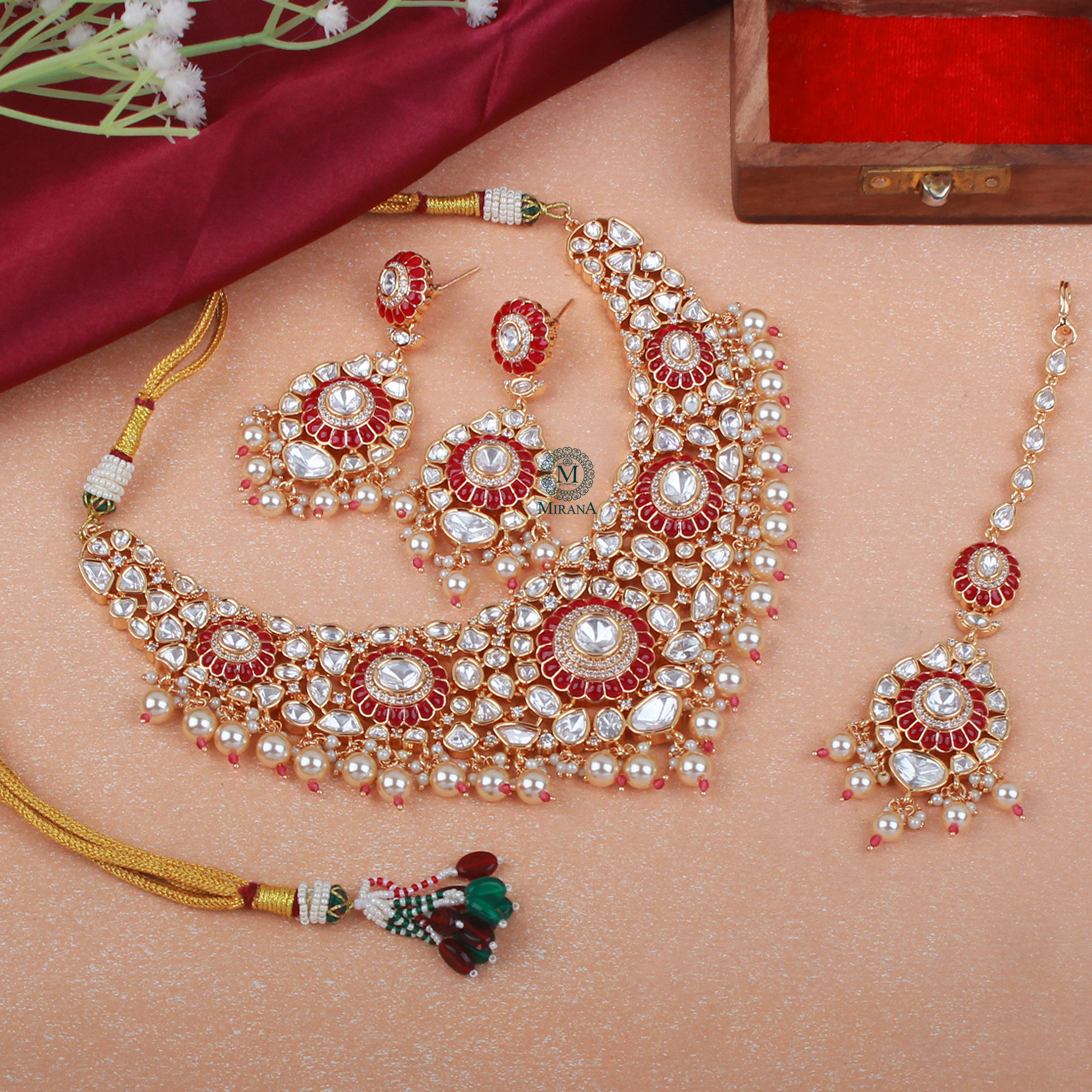 Saani Polki Bridal Designer Necklace Set