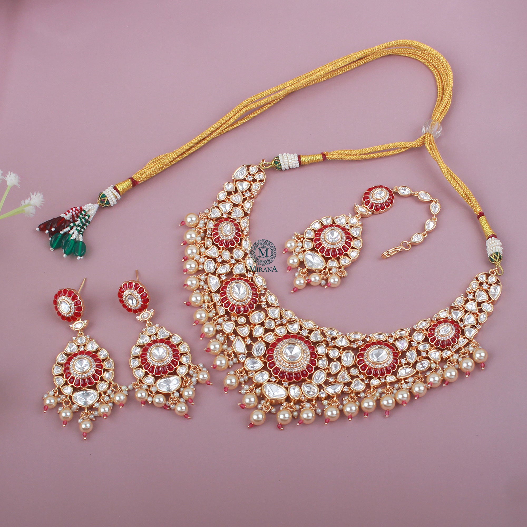 Saani Polki Bridal Designer Necklace Set