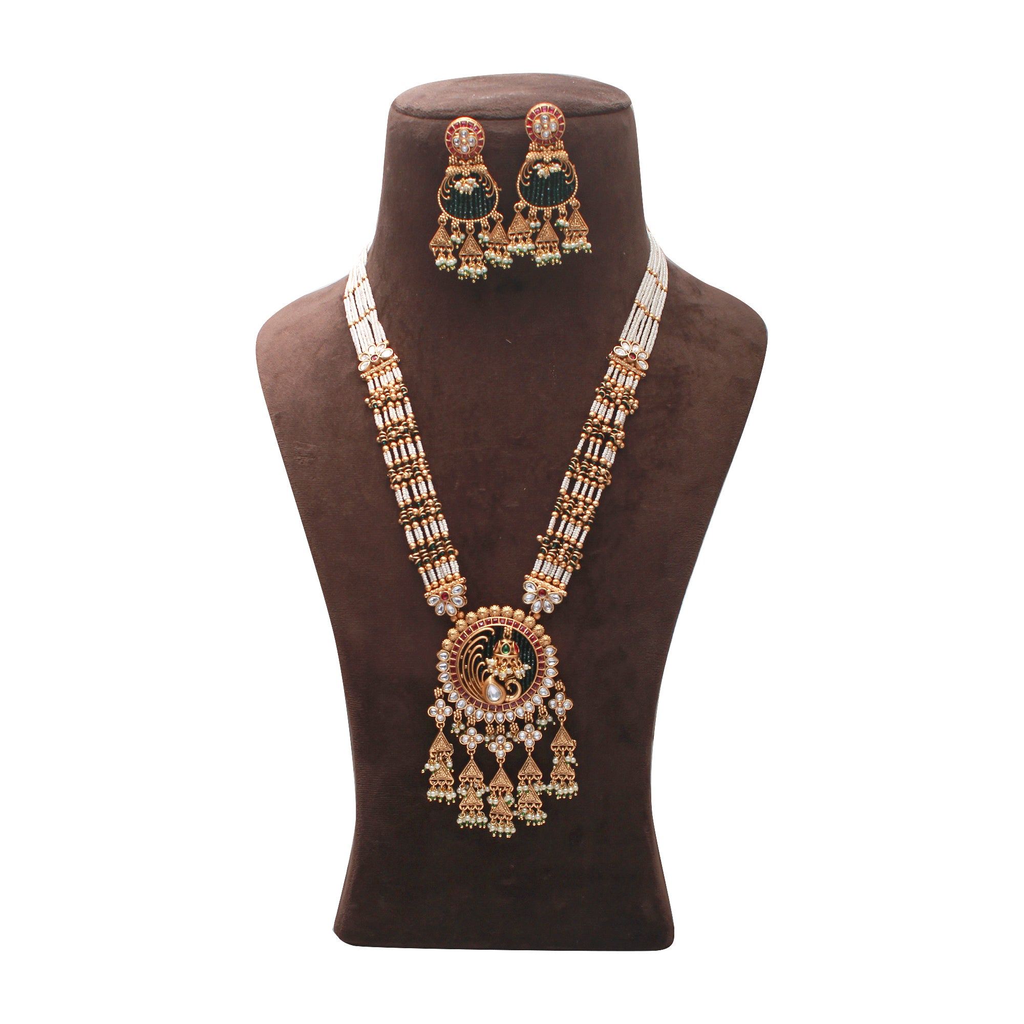 Abhisha Antique Designer Long Necklace Set