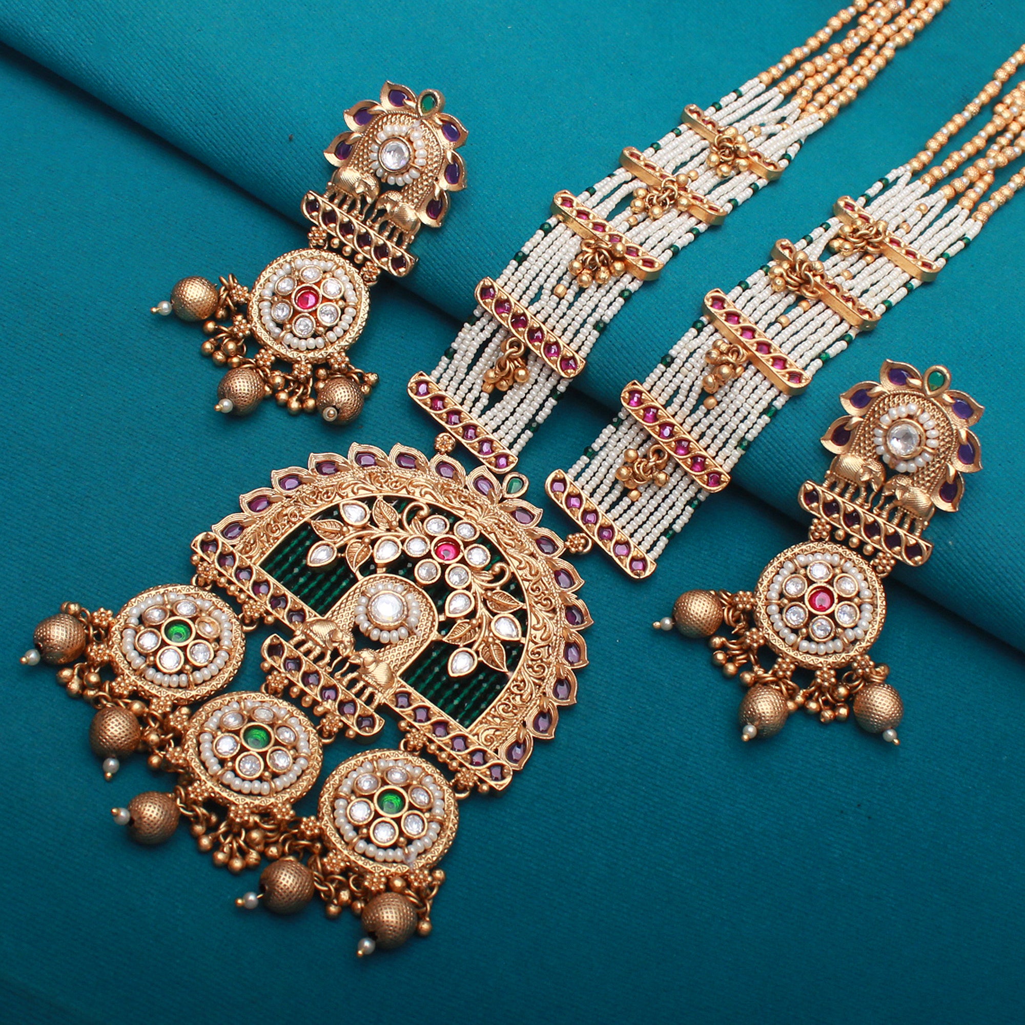 Nayana Antique Designer Long Necklace Set