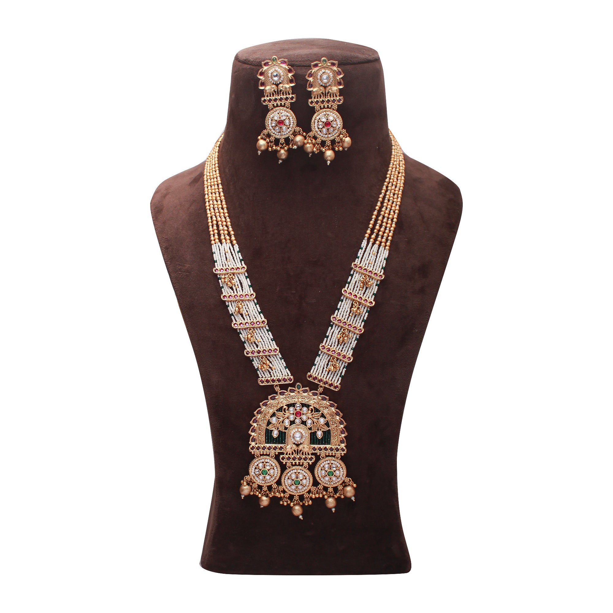 Nayana Antique Designer Long Necklace Set