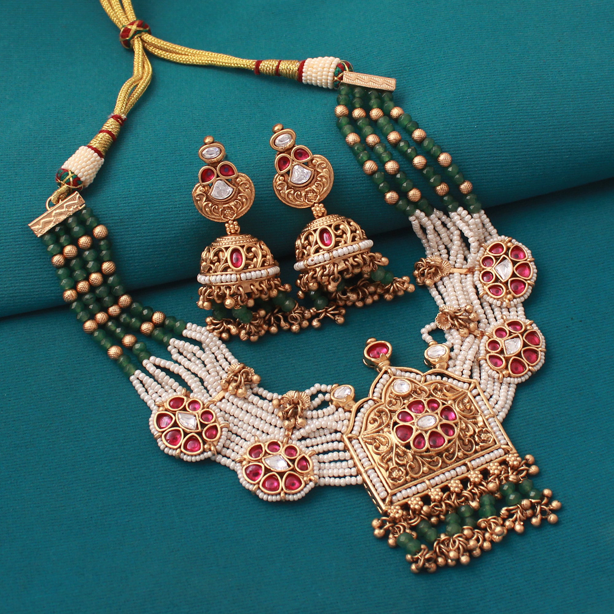 Swarna Antique Designer Necklace Set