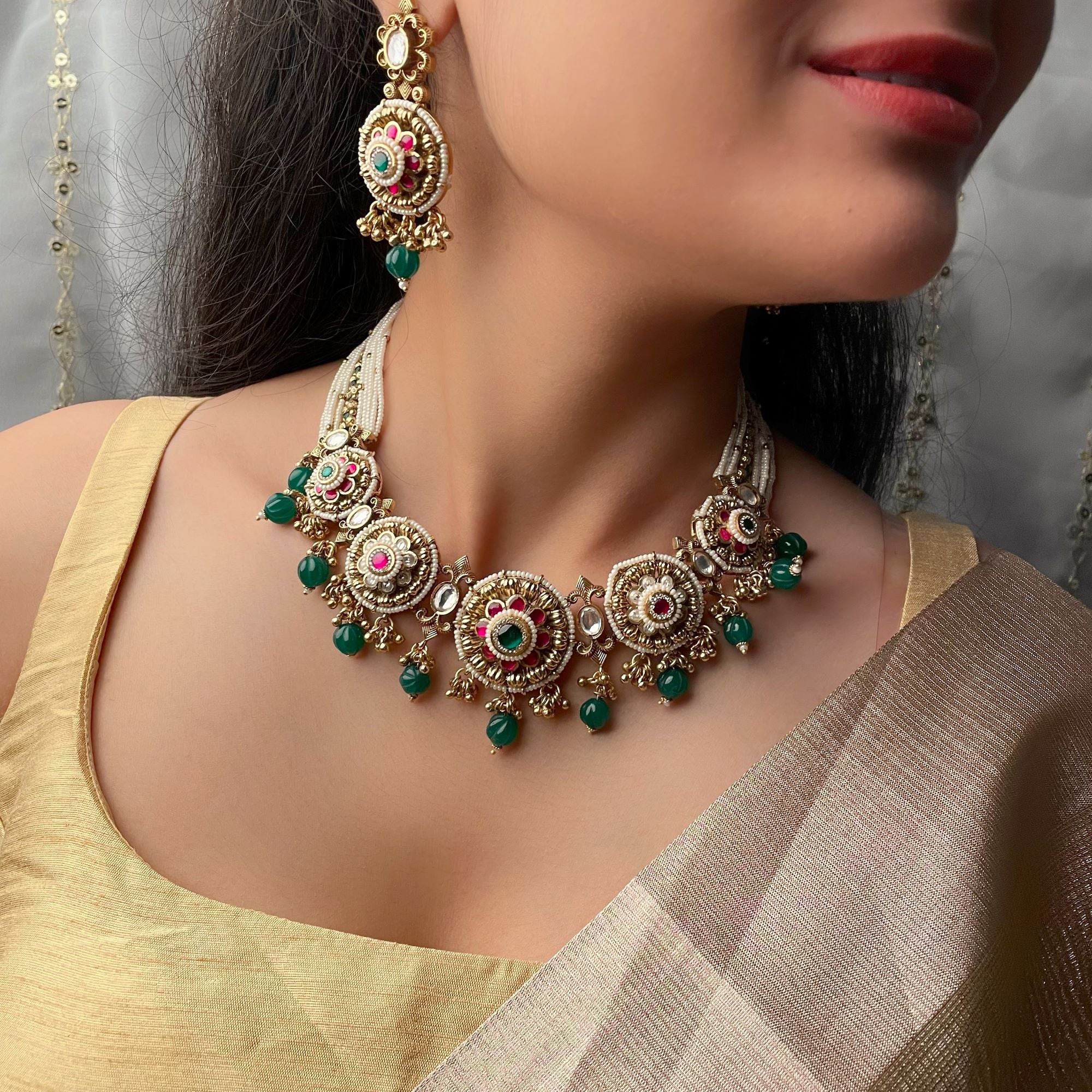 Yaanika Antique Designer Necklace Set