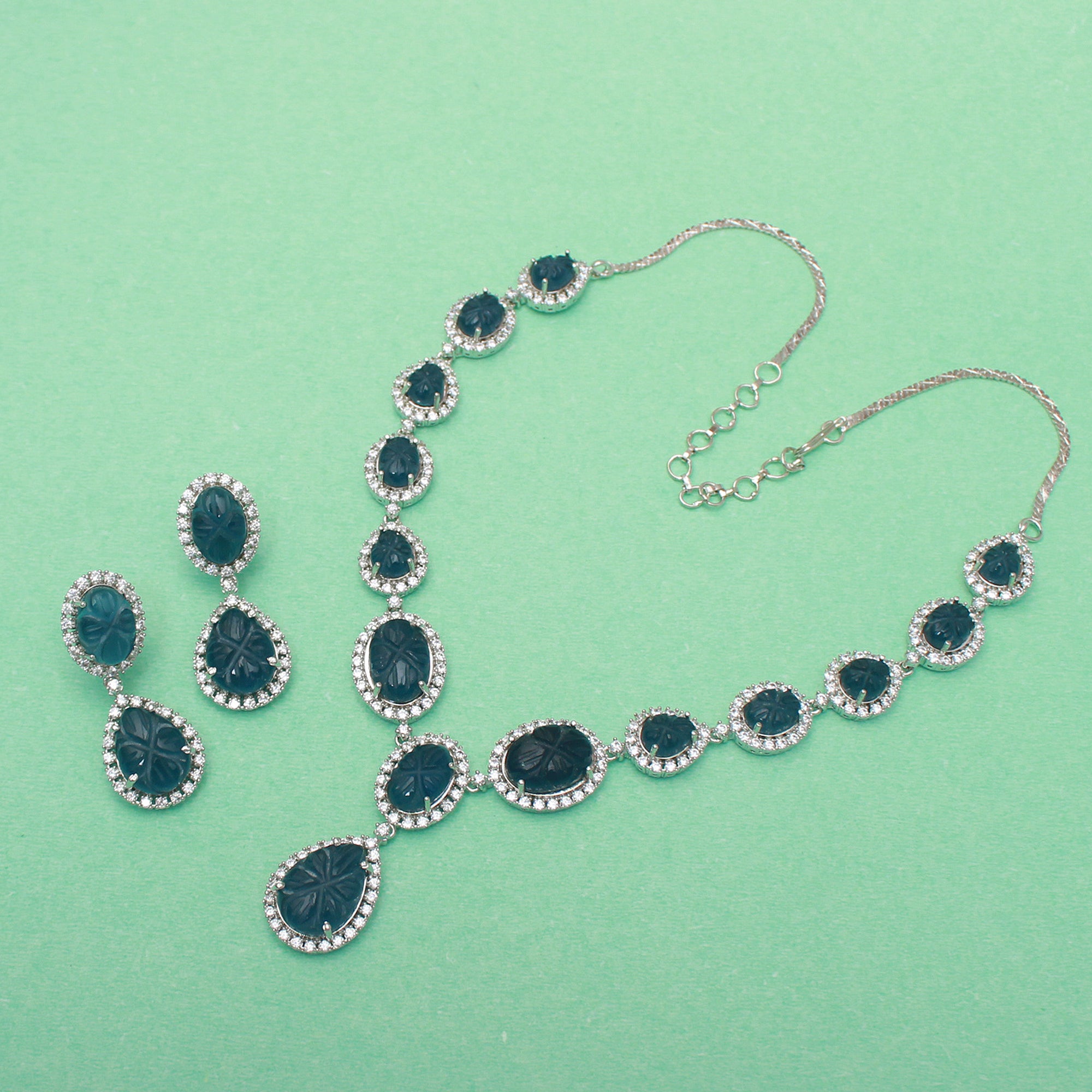 Rosalie CZ Designer Necklace Set