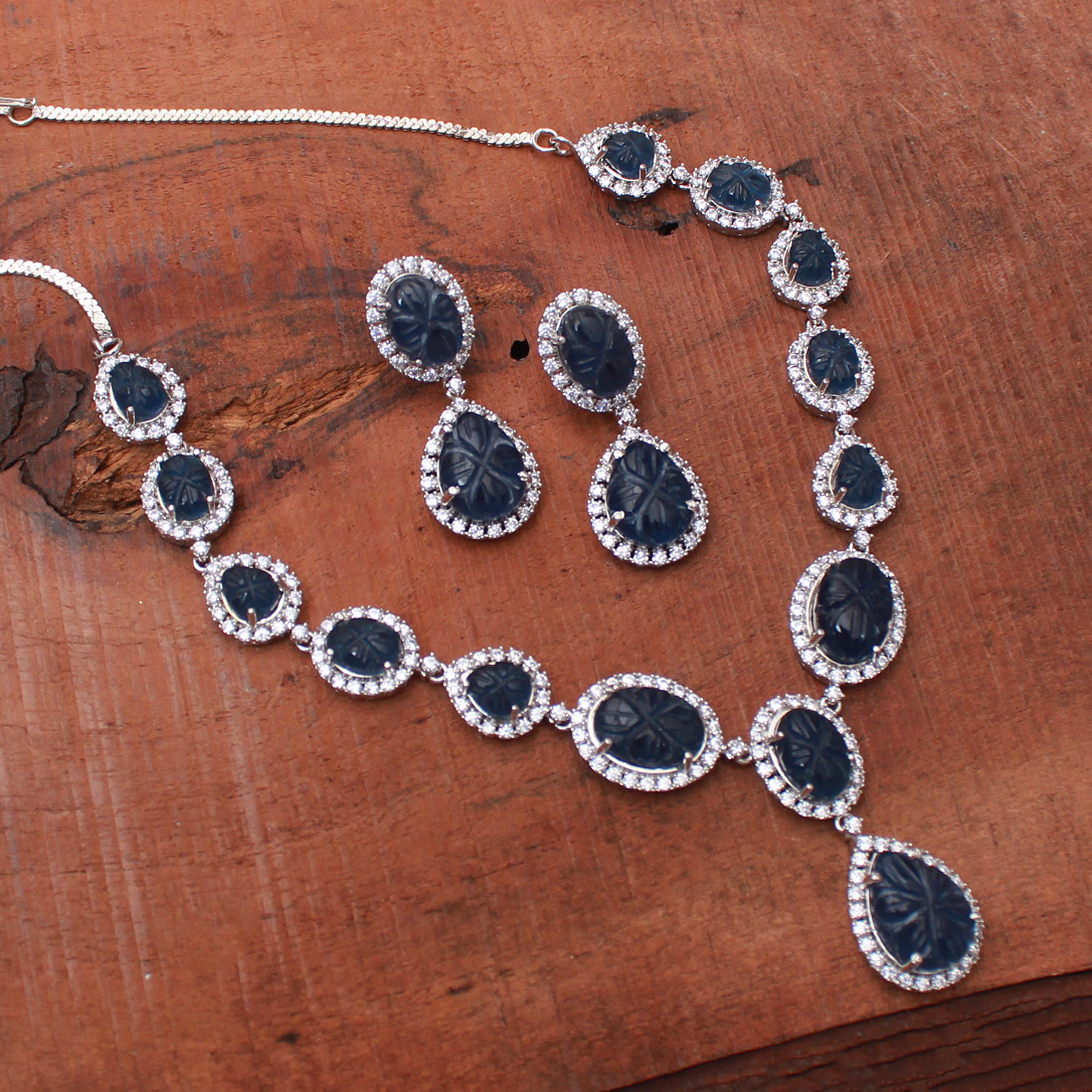 Rosalie CZ Designer Necklace Set