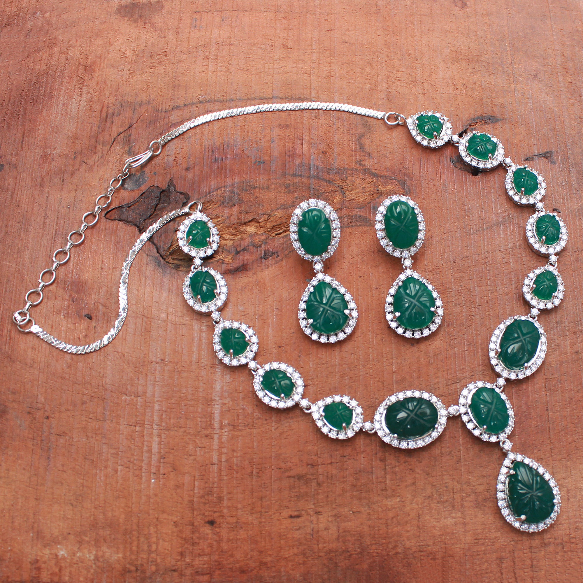 Rosalie CZ Designer Necklace Set