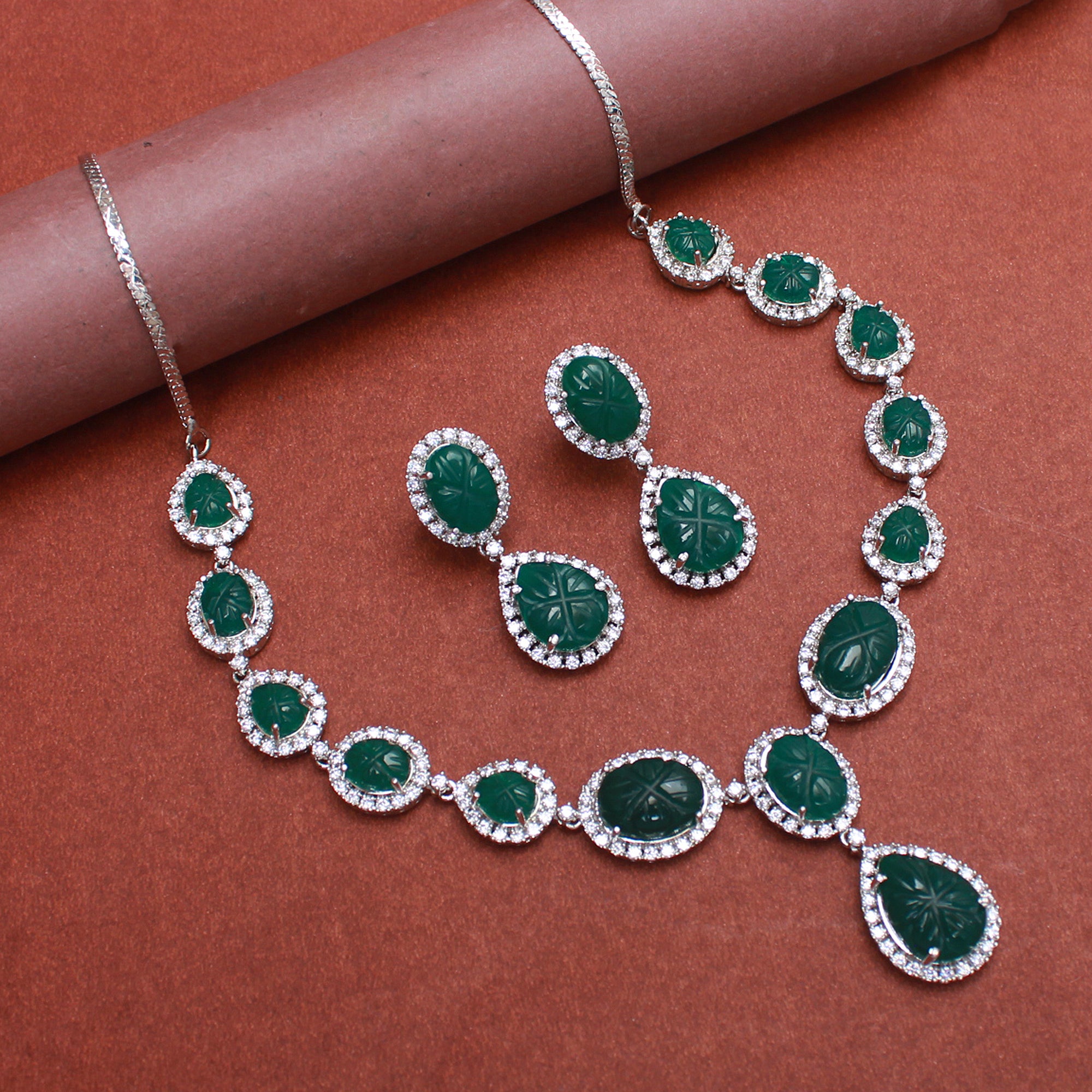 Rosalie CZ Designer Necklace Set