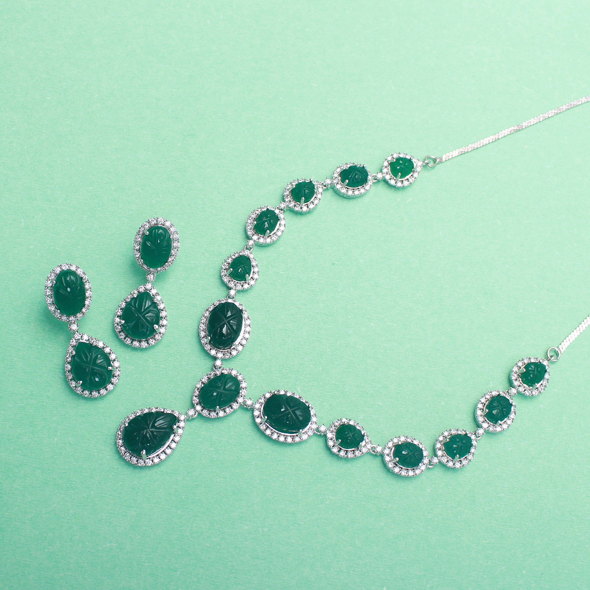 Rosalie CZ Designer Necklace Set