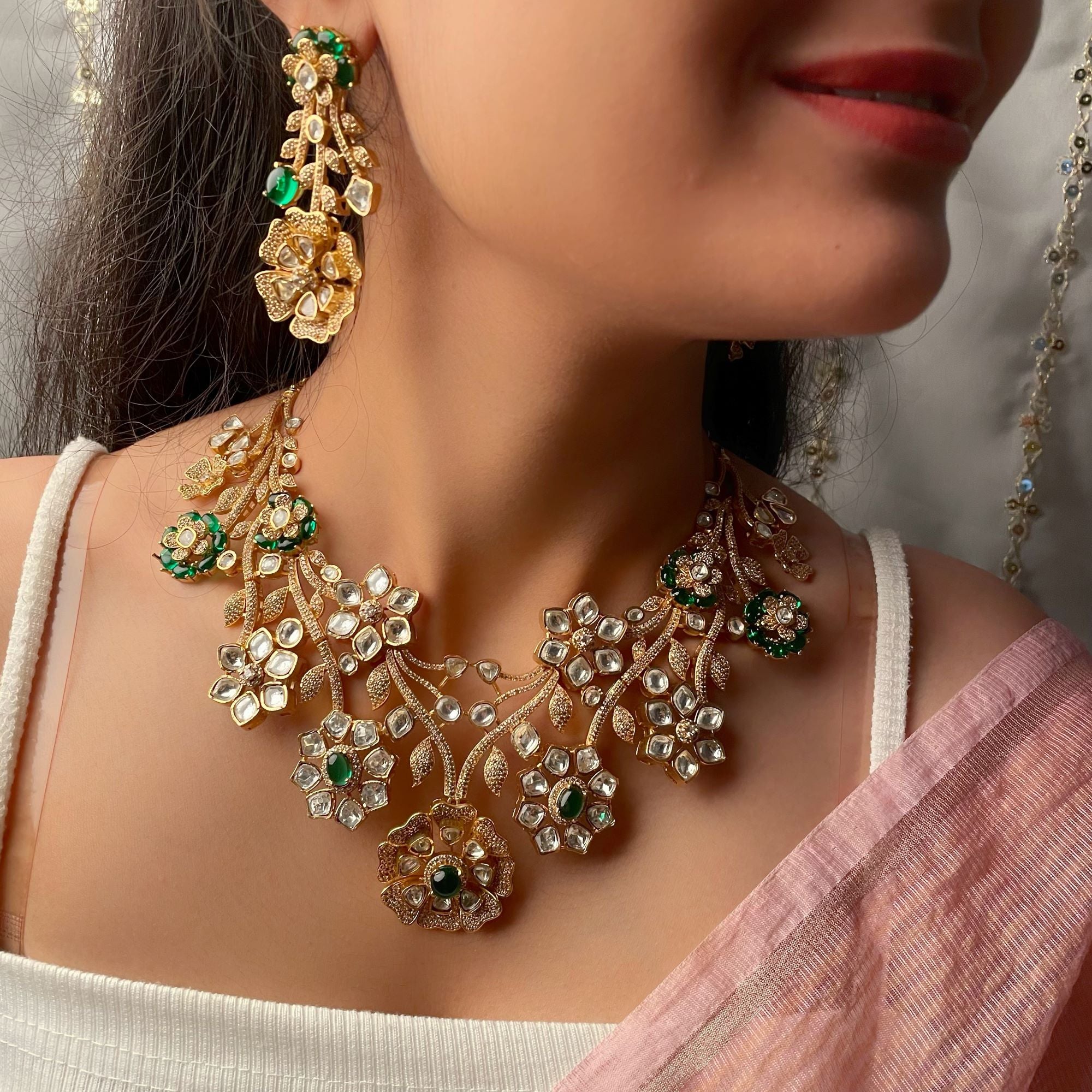 Anushi Moissanite Bridal Necklace Set