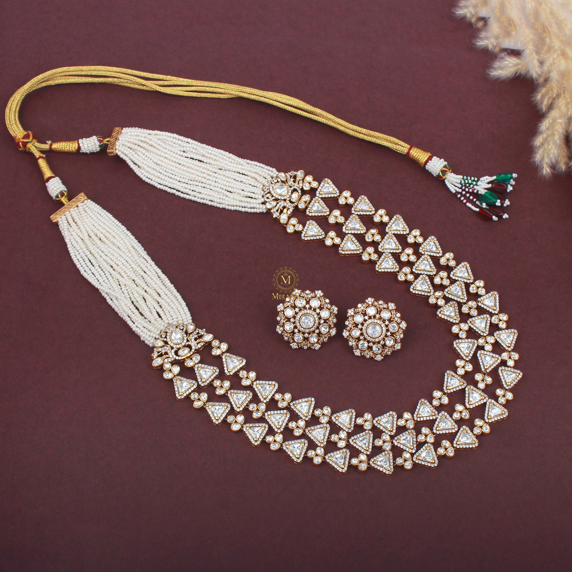 Sunaina Bridal Polki Layered Necklace Set