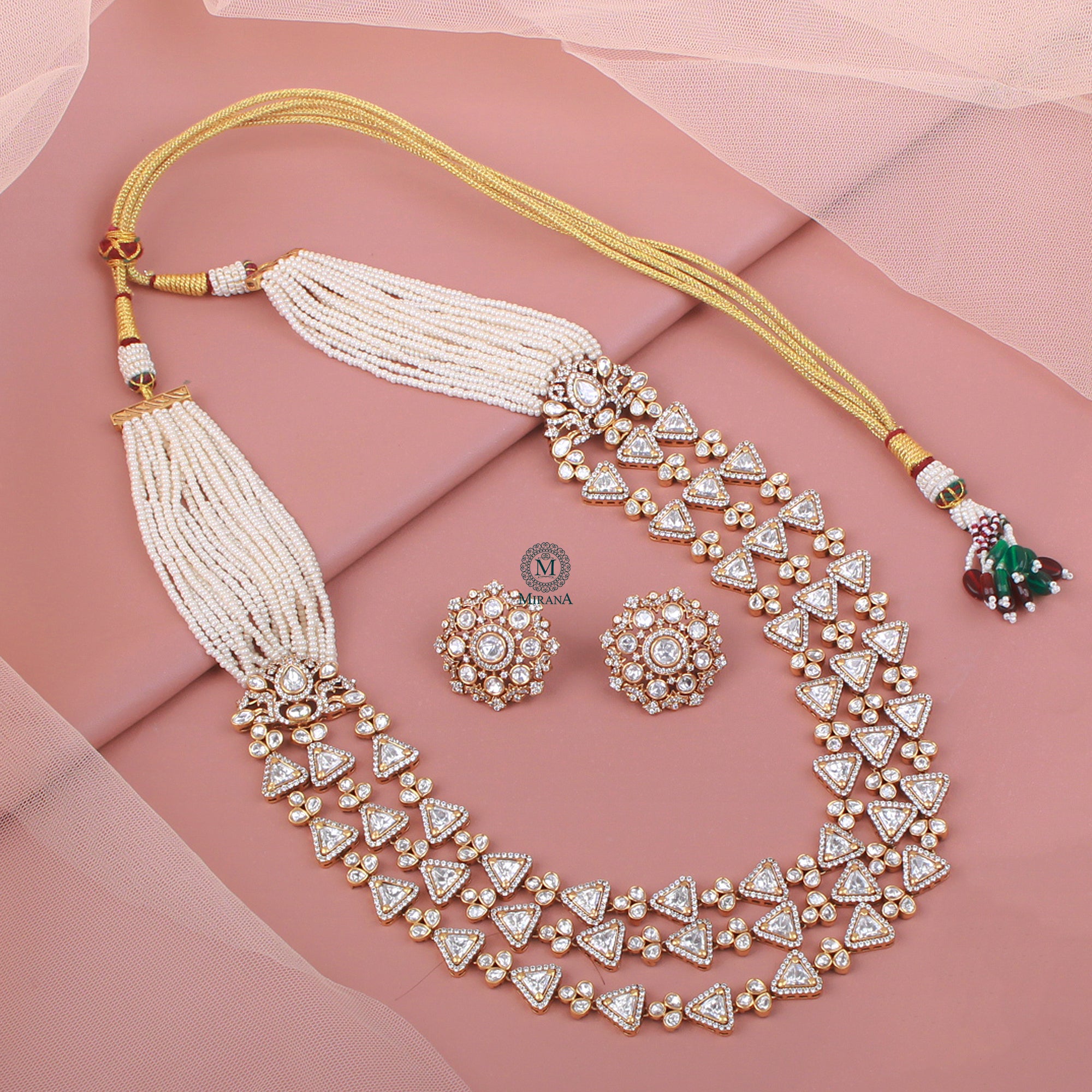 Sunaina Bridal Polki Layered Necklace Set