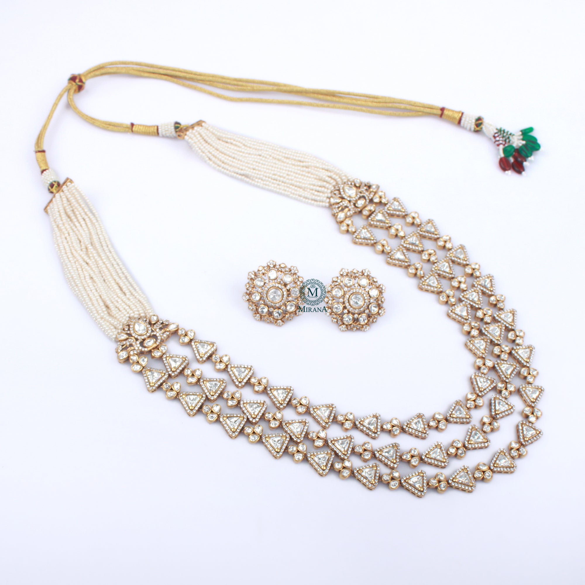 Sunaina Bridal Polki Layered Necklace Set