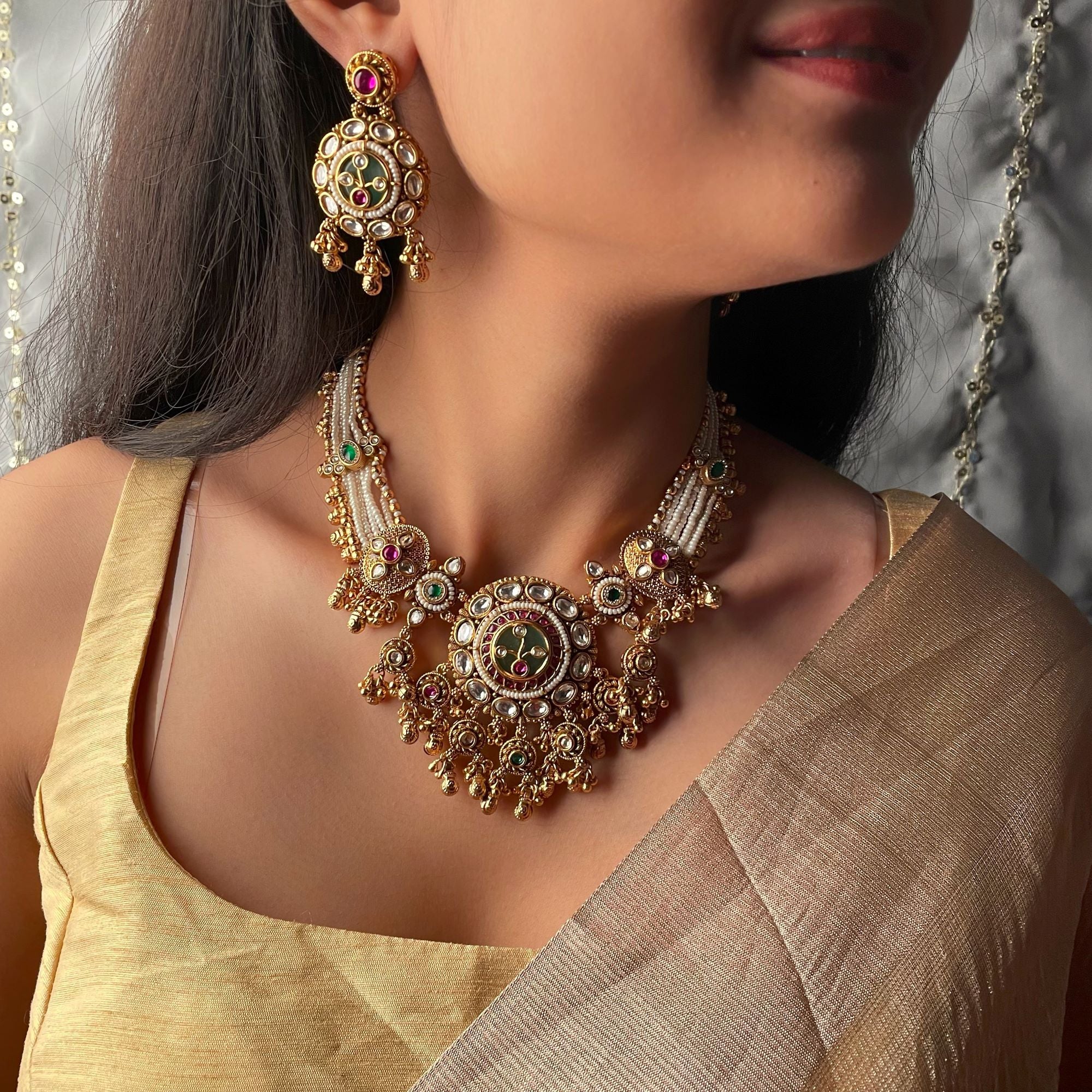 Anvita Antique Designer Necklace Set