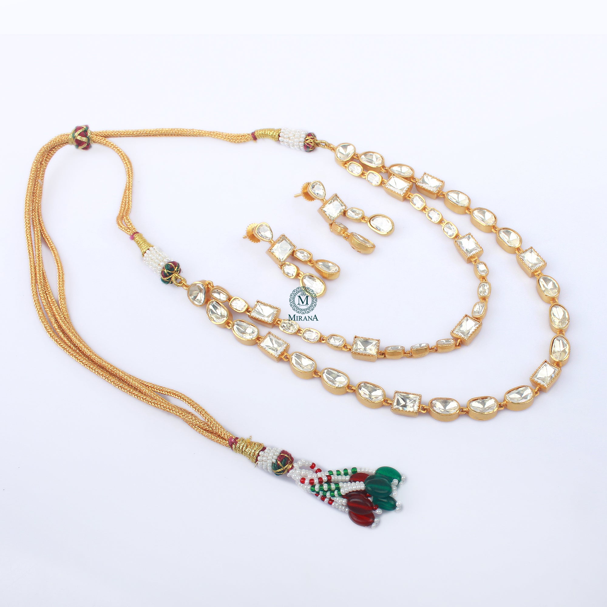 Sunidhi Moissanite Polki Layered NeckLace Set