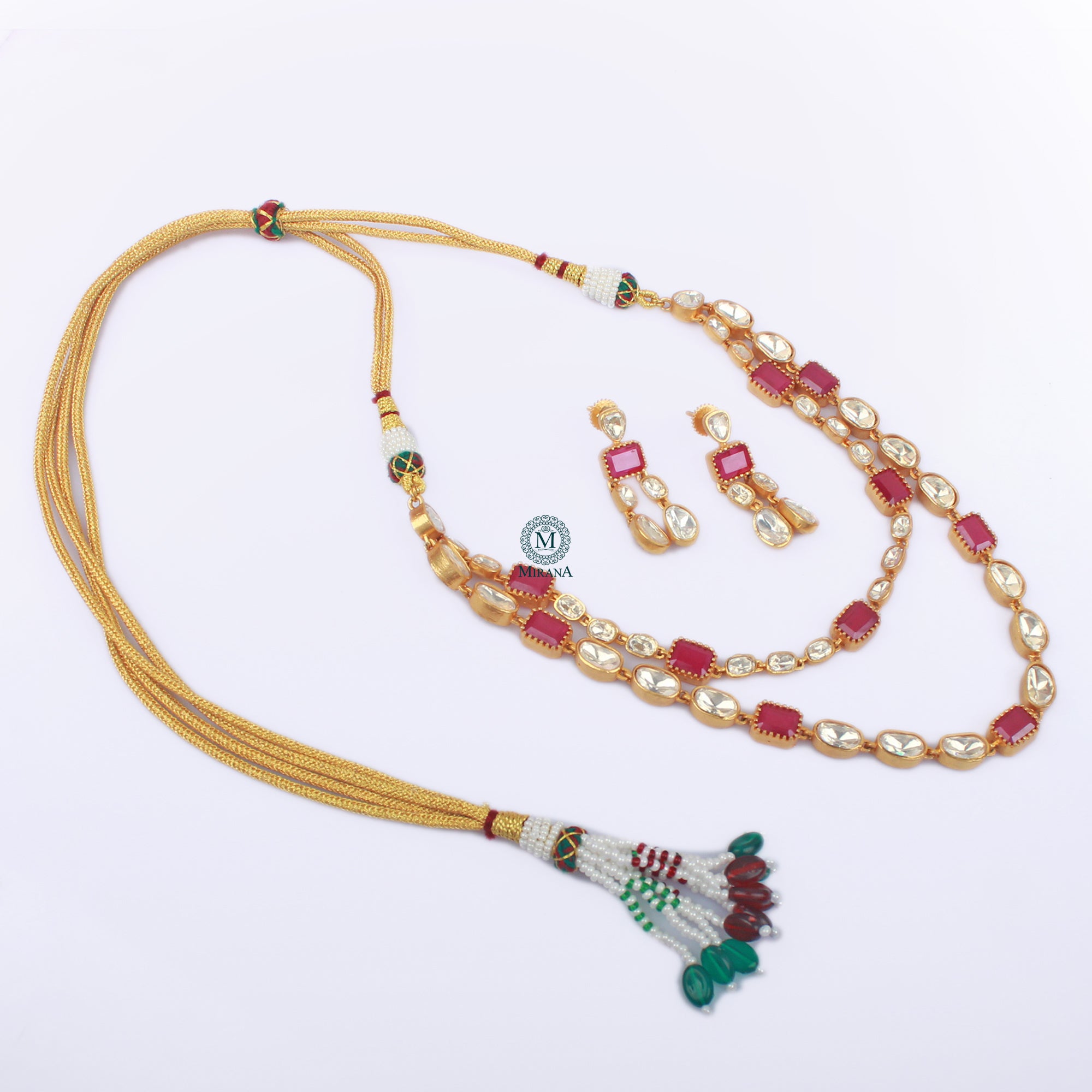 Sunidhi Moissanite Polki Layered NeckLace Set