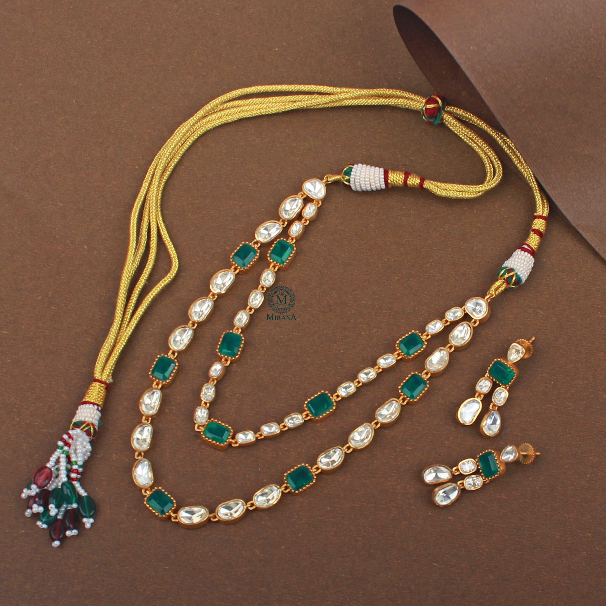 Sunidhi Moissanite Polki Layered NeckLace Set