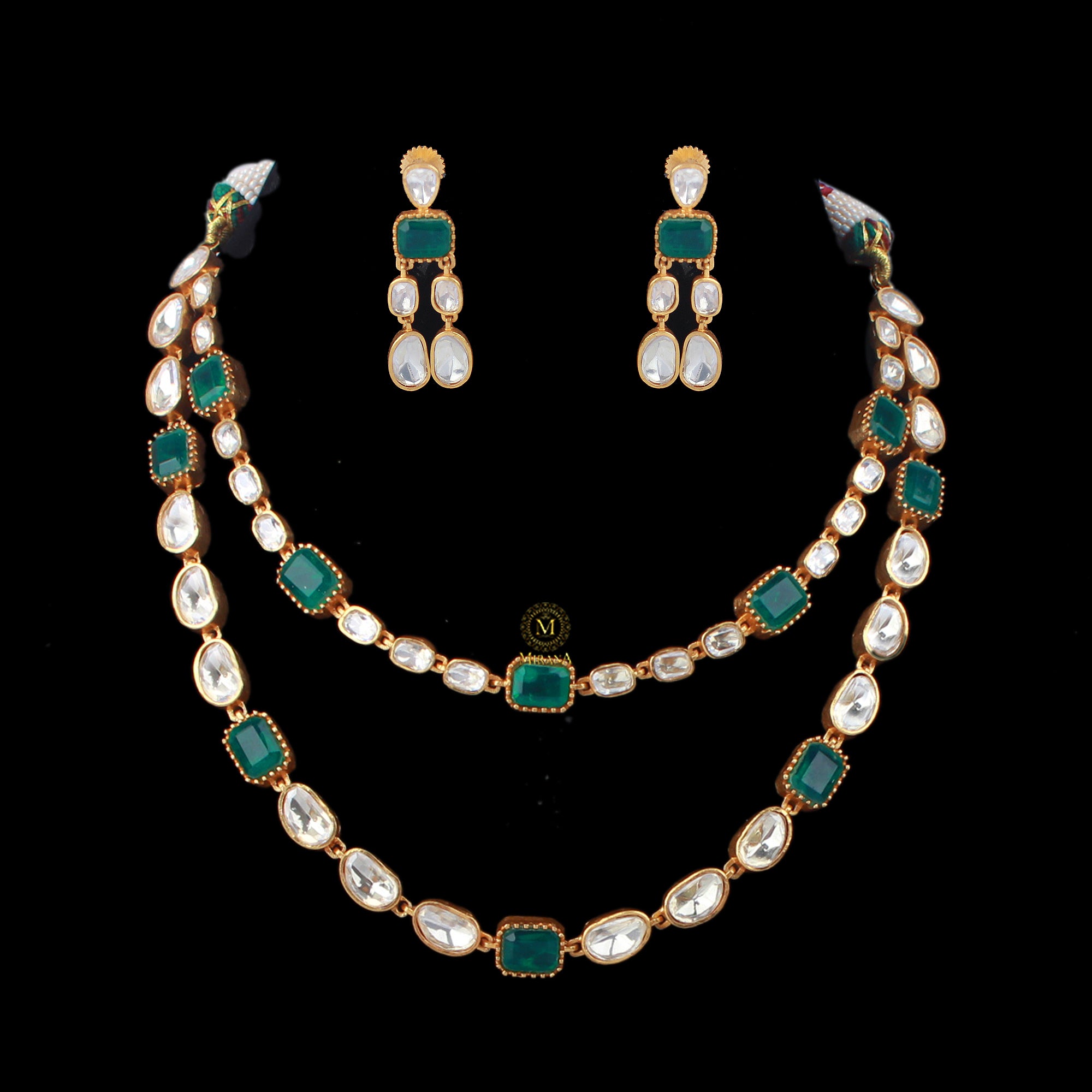 Sunidhi Moissanite Polki Layered NeckLace Set