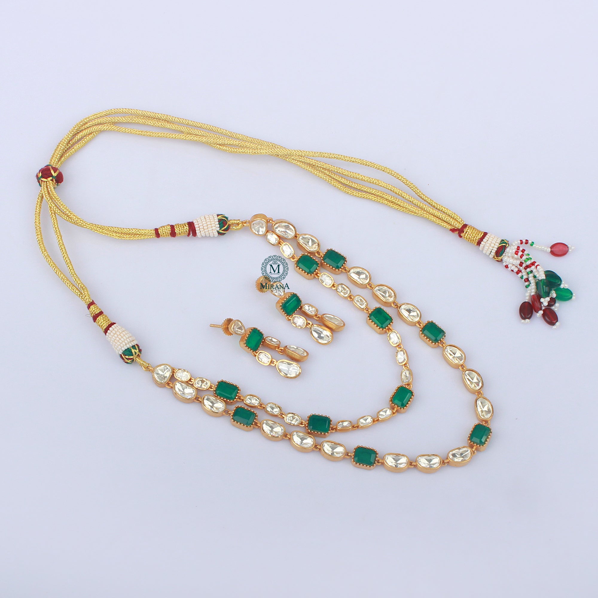 Sunidhi Moissanite Polki Layered NeckLace Set