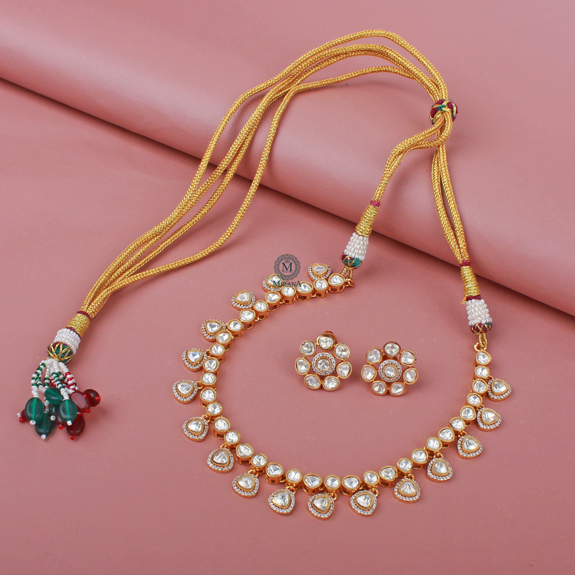 Aushi Moissanite Designer Necklace Set