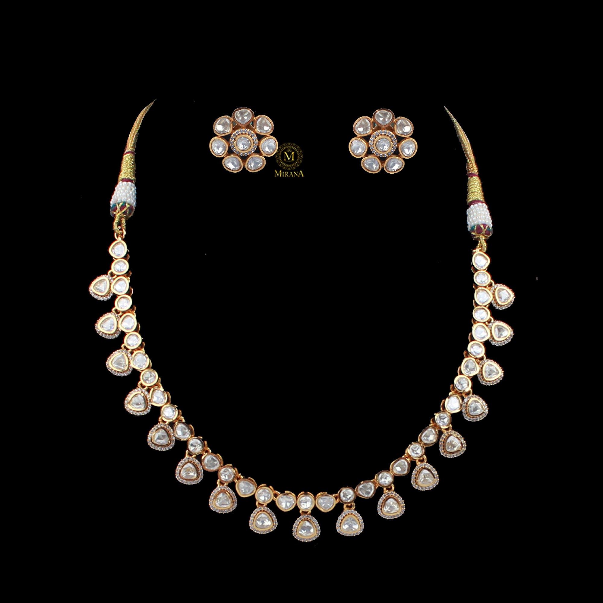 Aushi Moissanite Designer Necklace Set