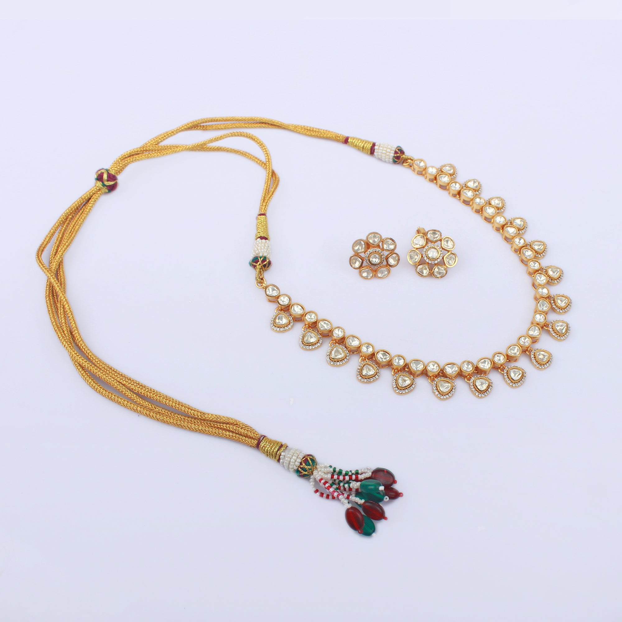 Aushi Moissanite Designer Necklace Set