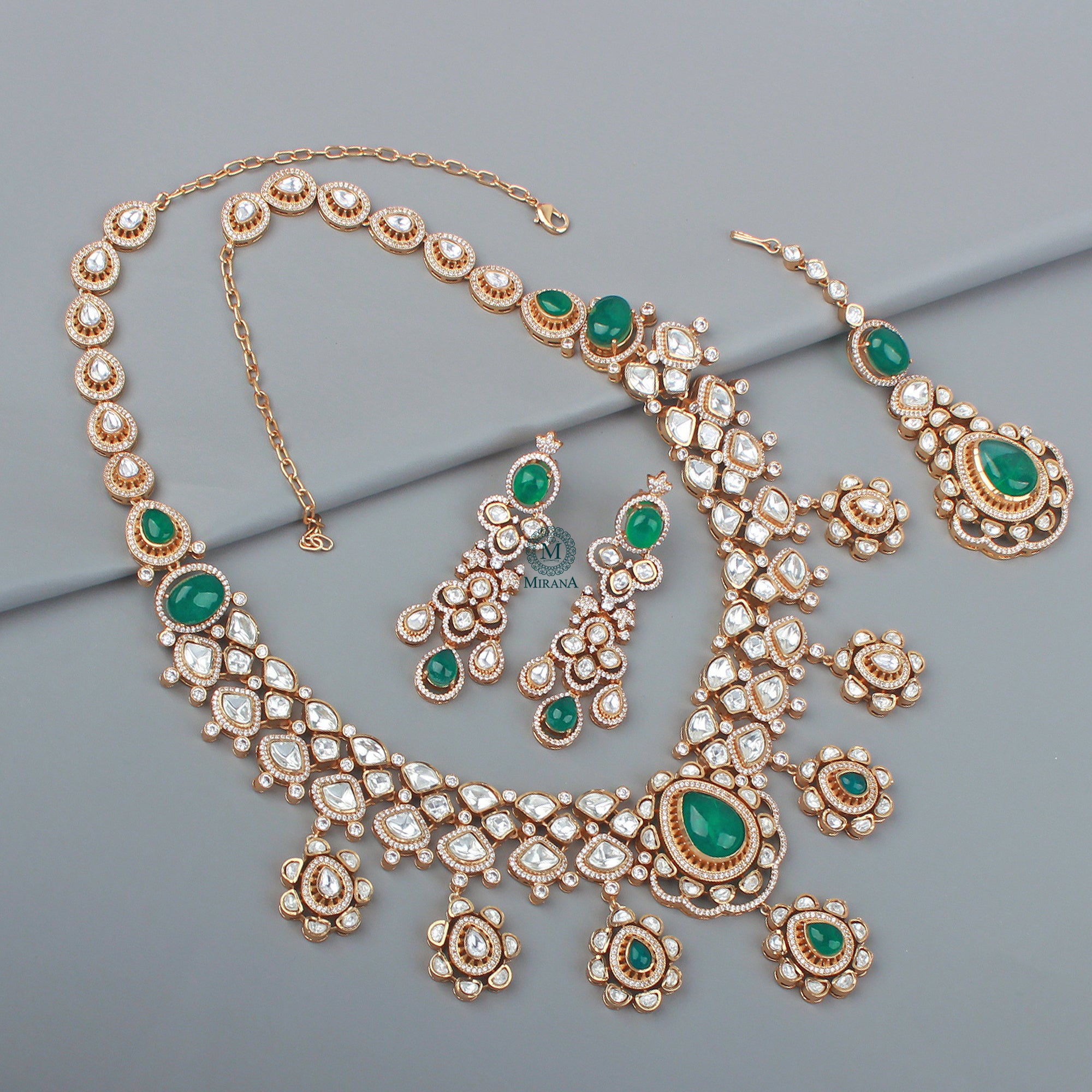 Padmini Moissanite Bridal Long Necklace Set