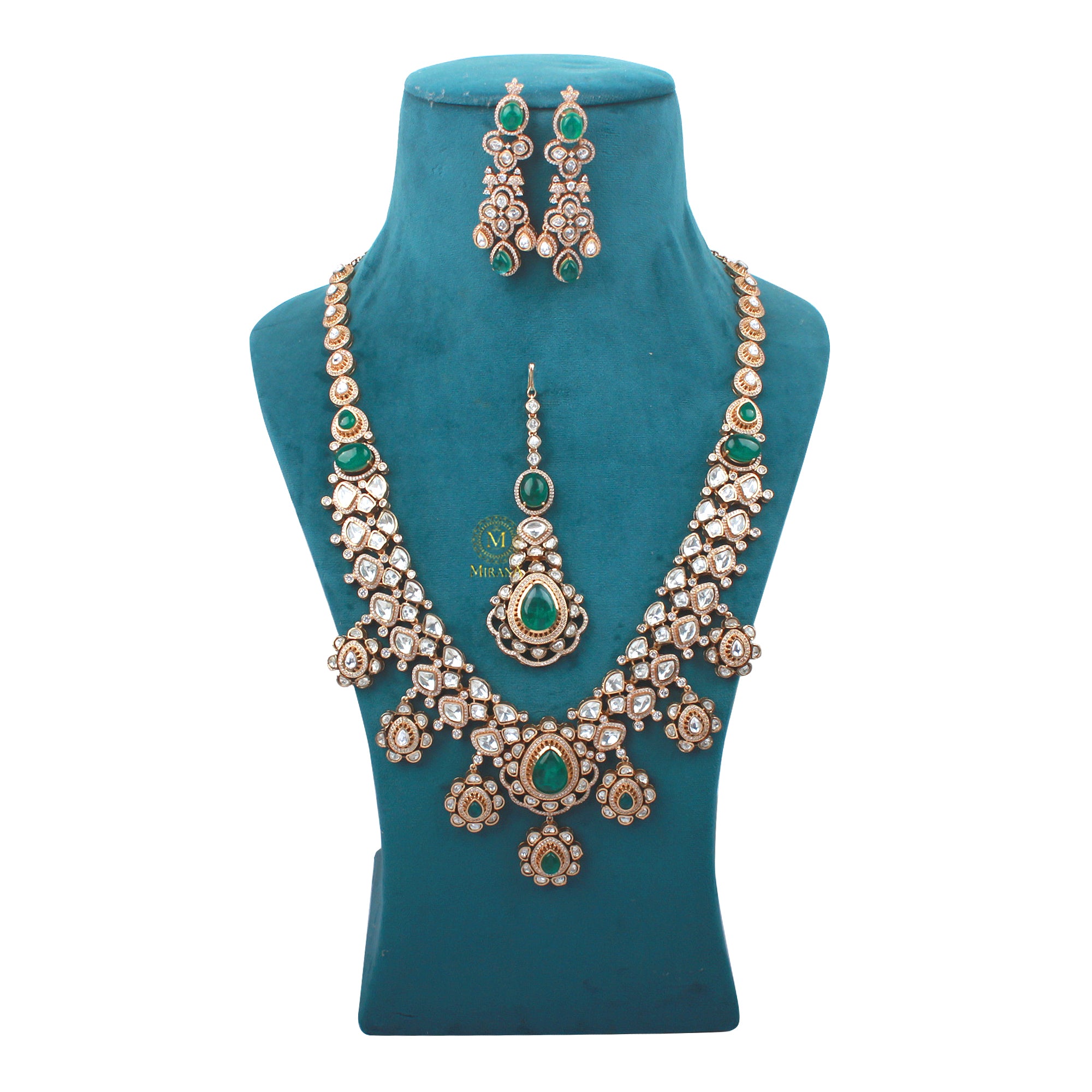 Padmini Moissanite Bridal Long Necklace Set
