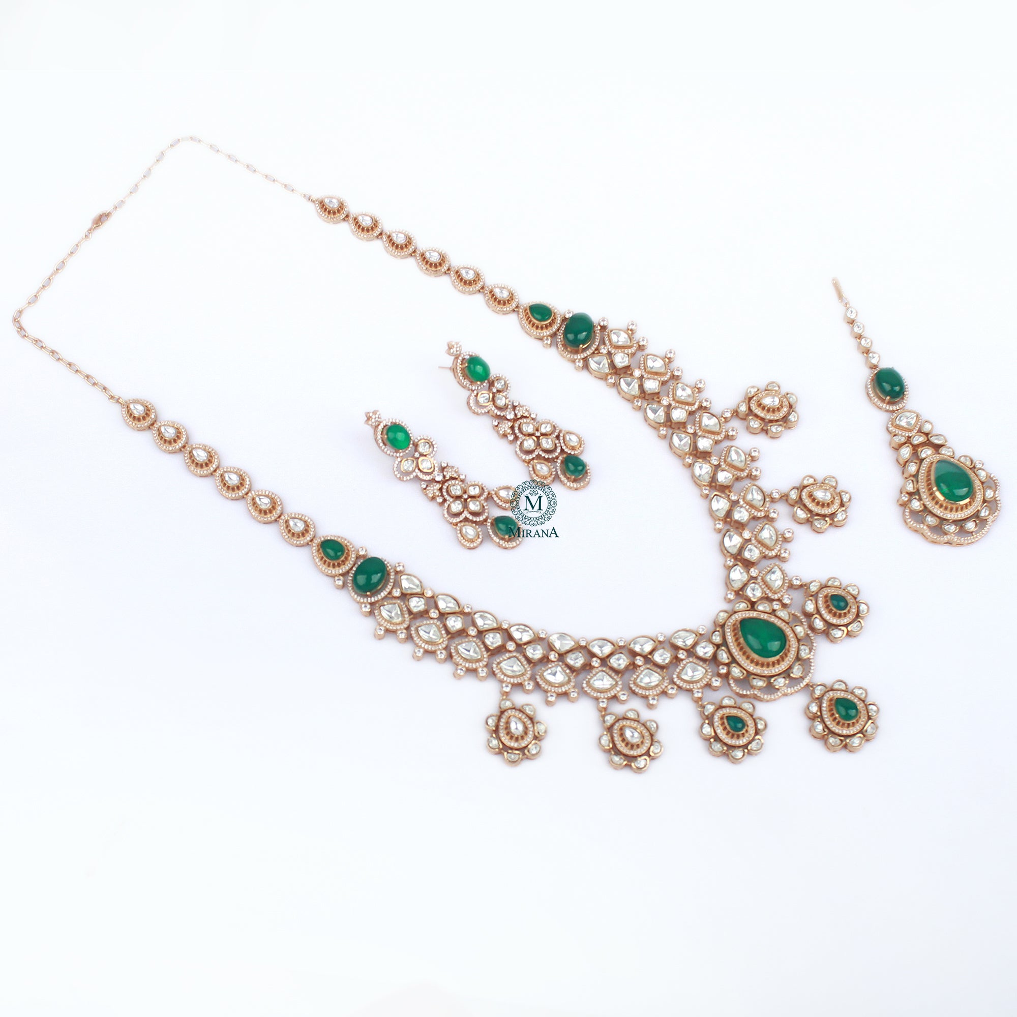 Padmini Moissanite Bridal Long Necklace Set