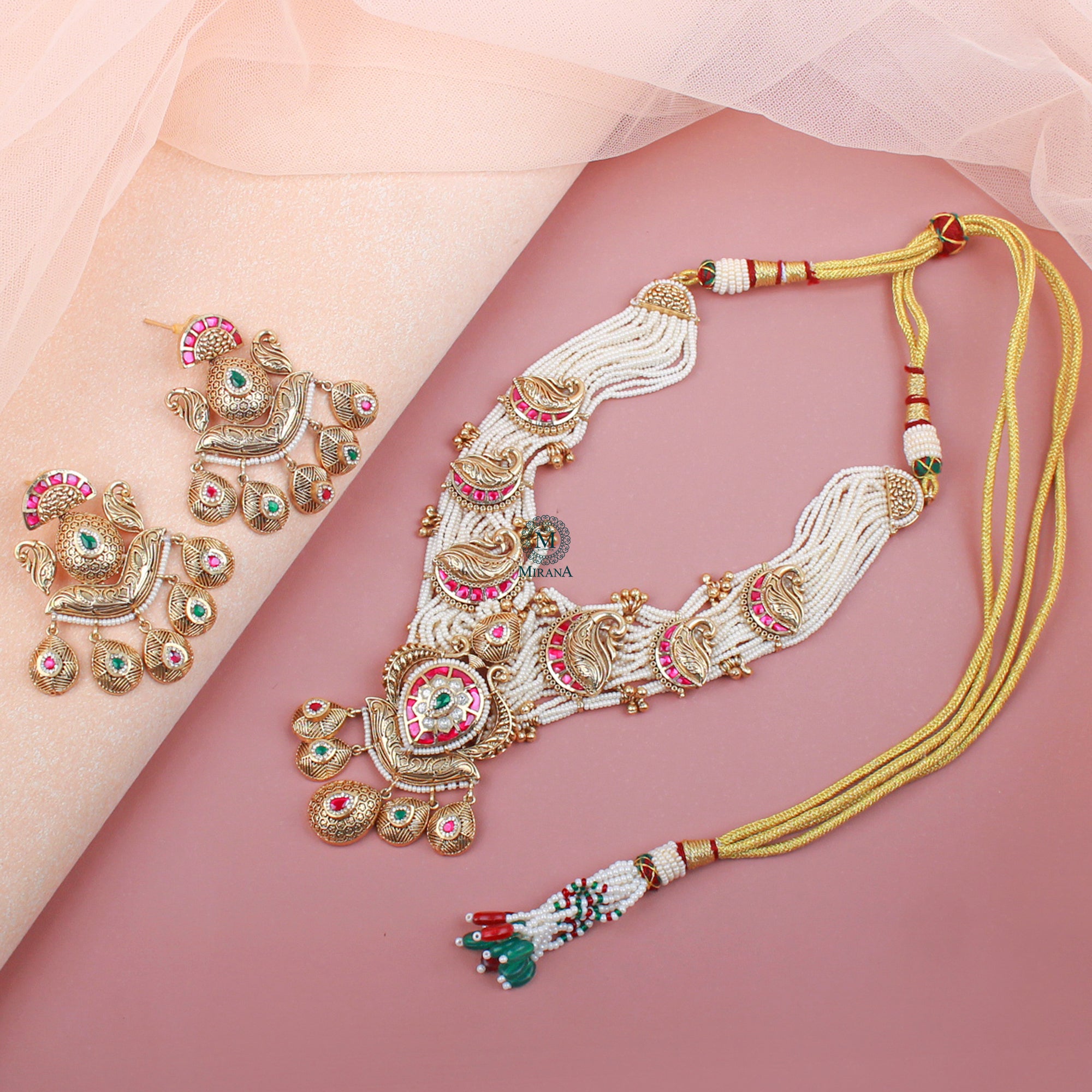 Kaveri Meenakari Designer Necklace Set