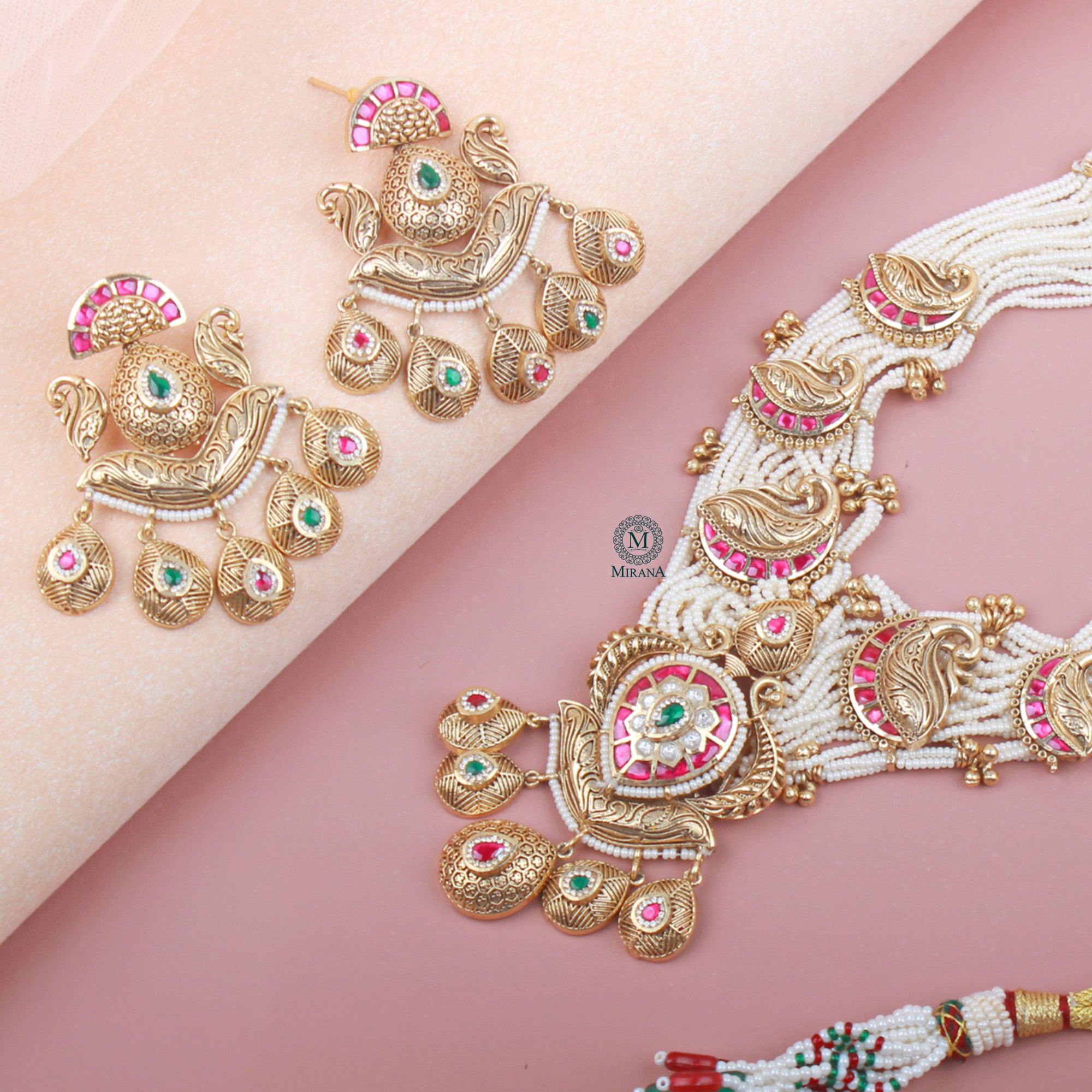 Kaveri Meenakari Designer Necklace Set