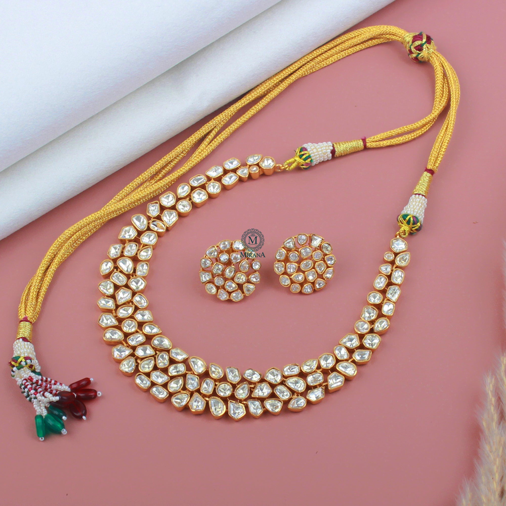 Nisha Moissanite Designer Necklace Set