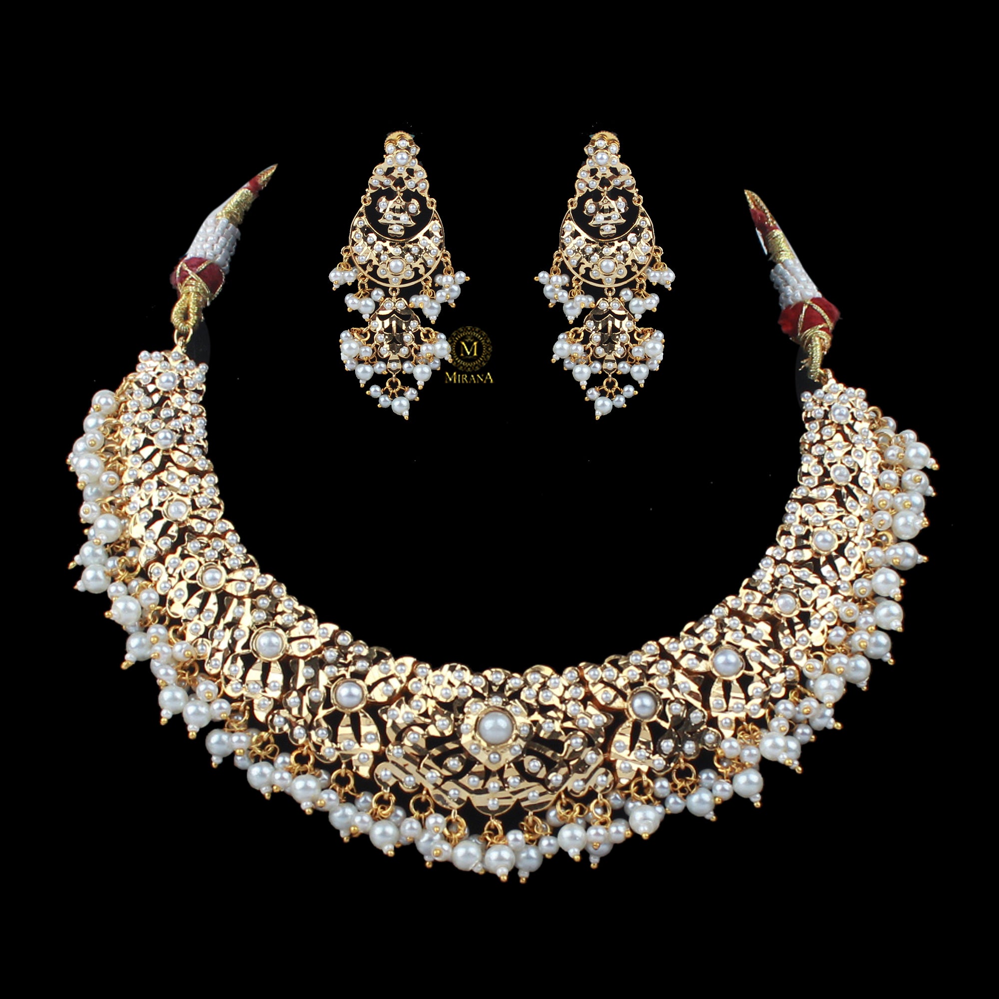 Yutika  Pearl Jadau Necklace Set