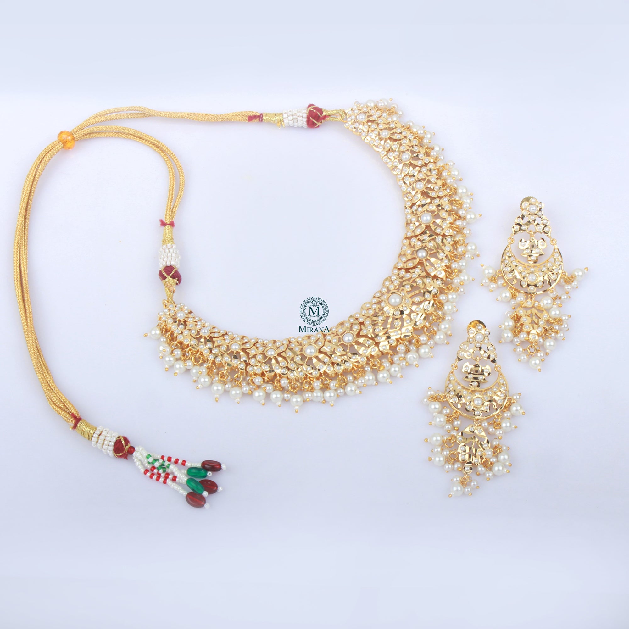 Yutika  Pearl Jadau Necklace Set