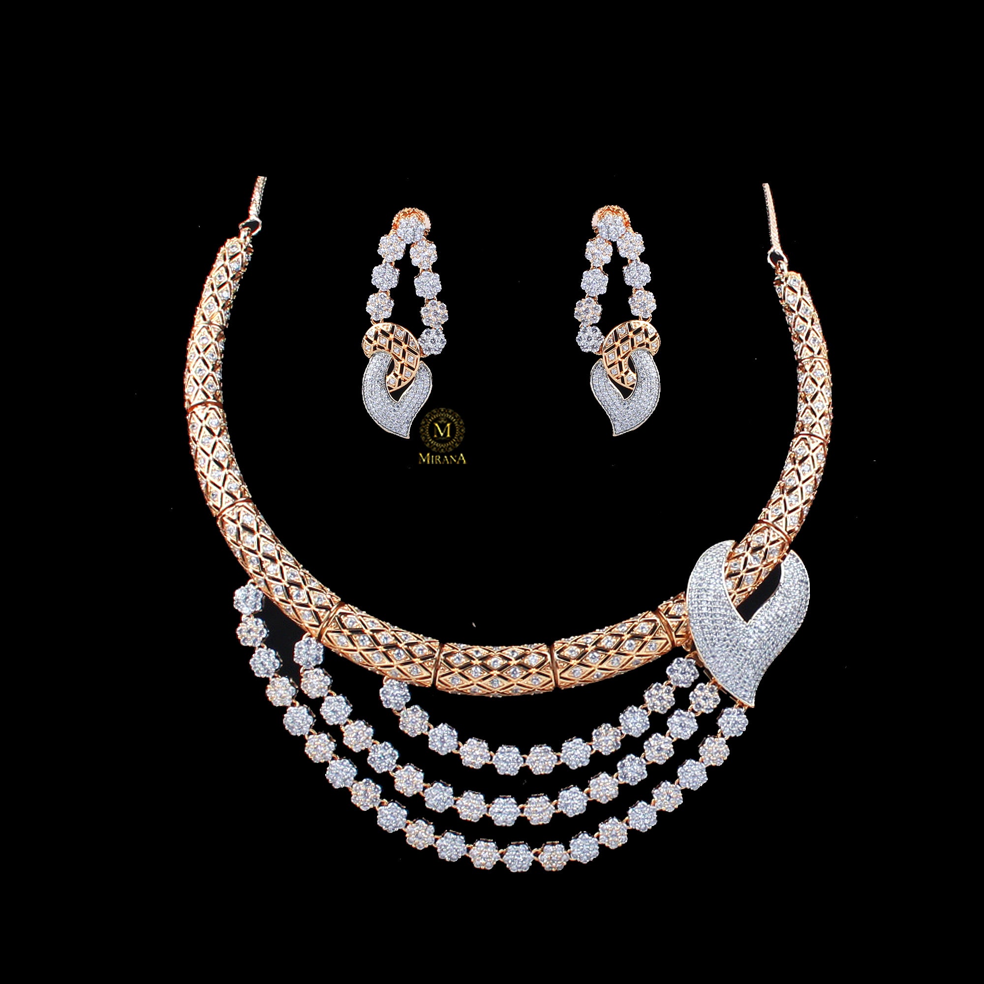 Jemina CZ Hasli Designer Necklace Set