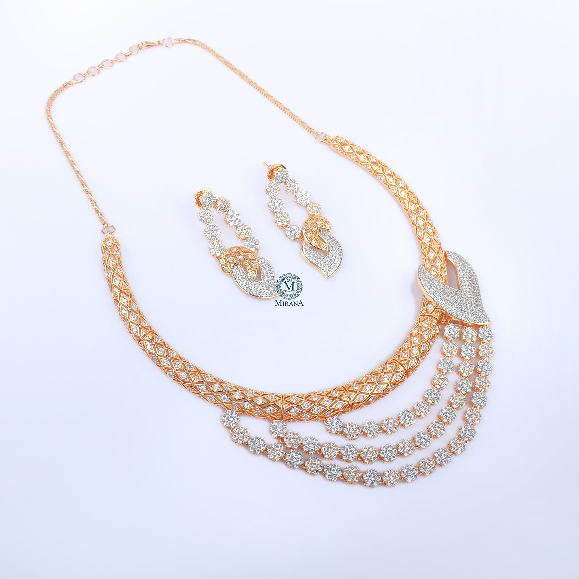 Jemina CZ Hasli Designer Necklace Set