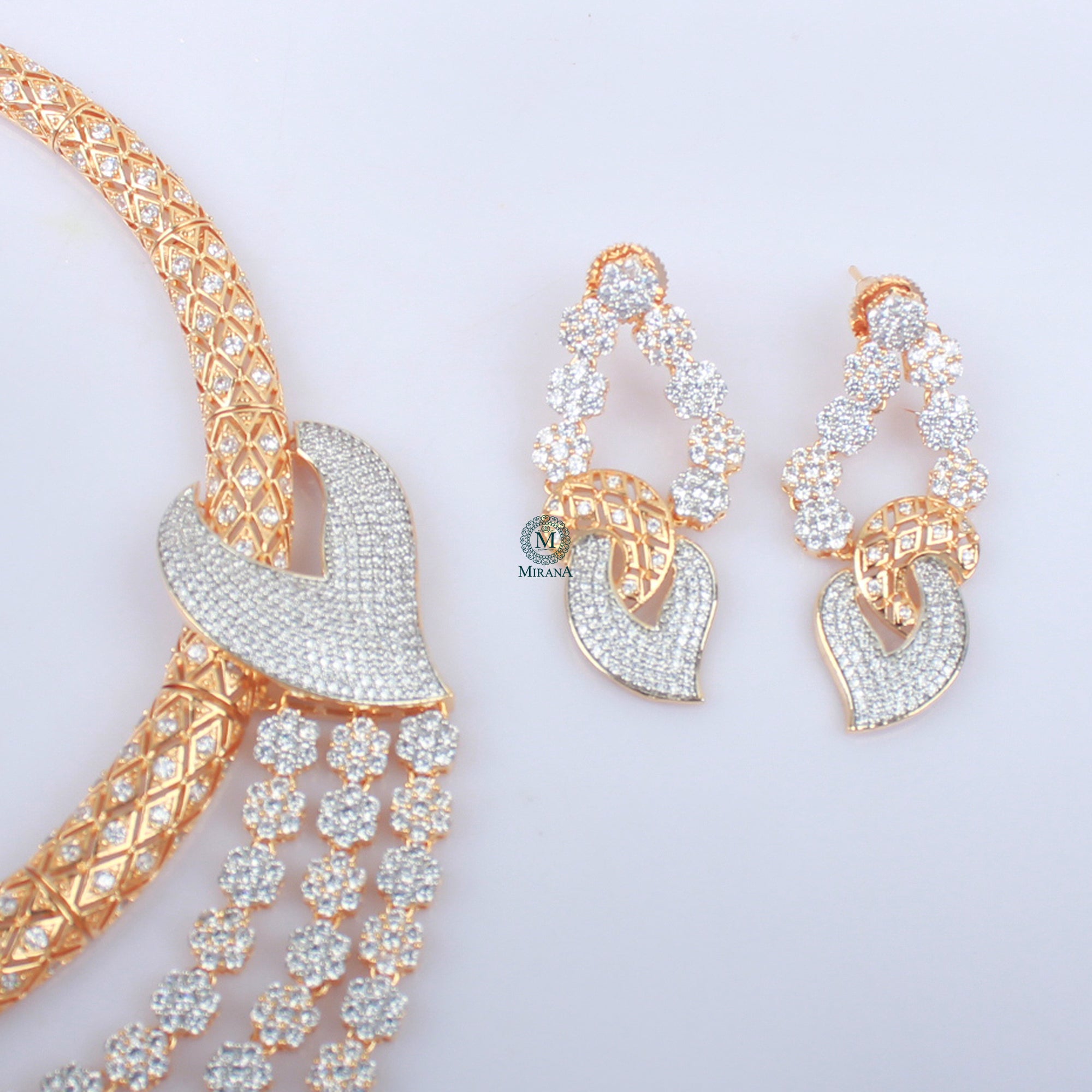 Jemina CZ Hasli Designer Necklace Set