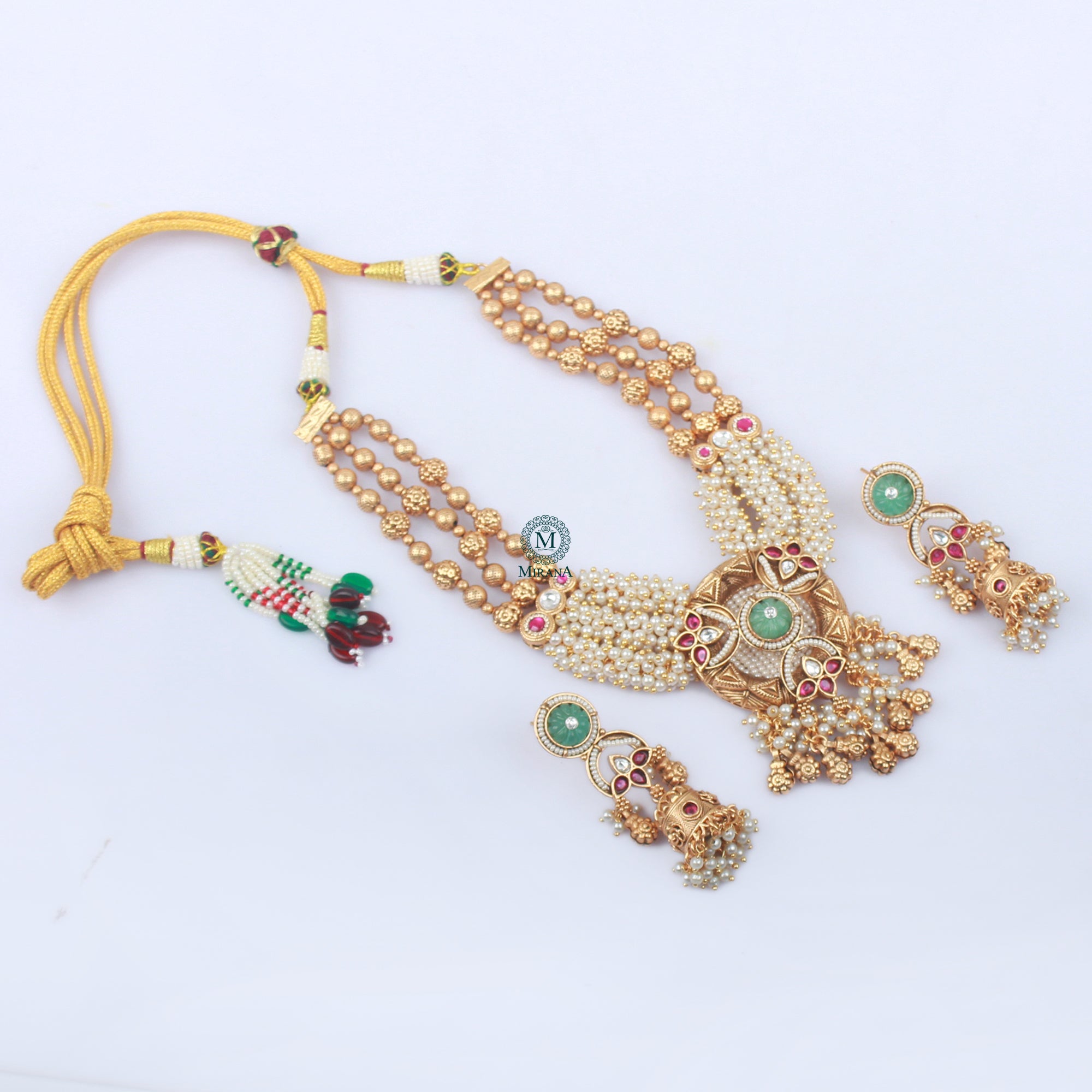 Parinidhi Pearl Antique Necklace Set