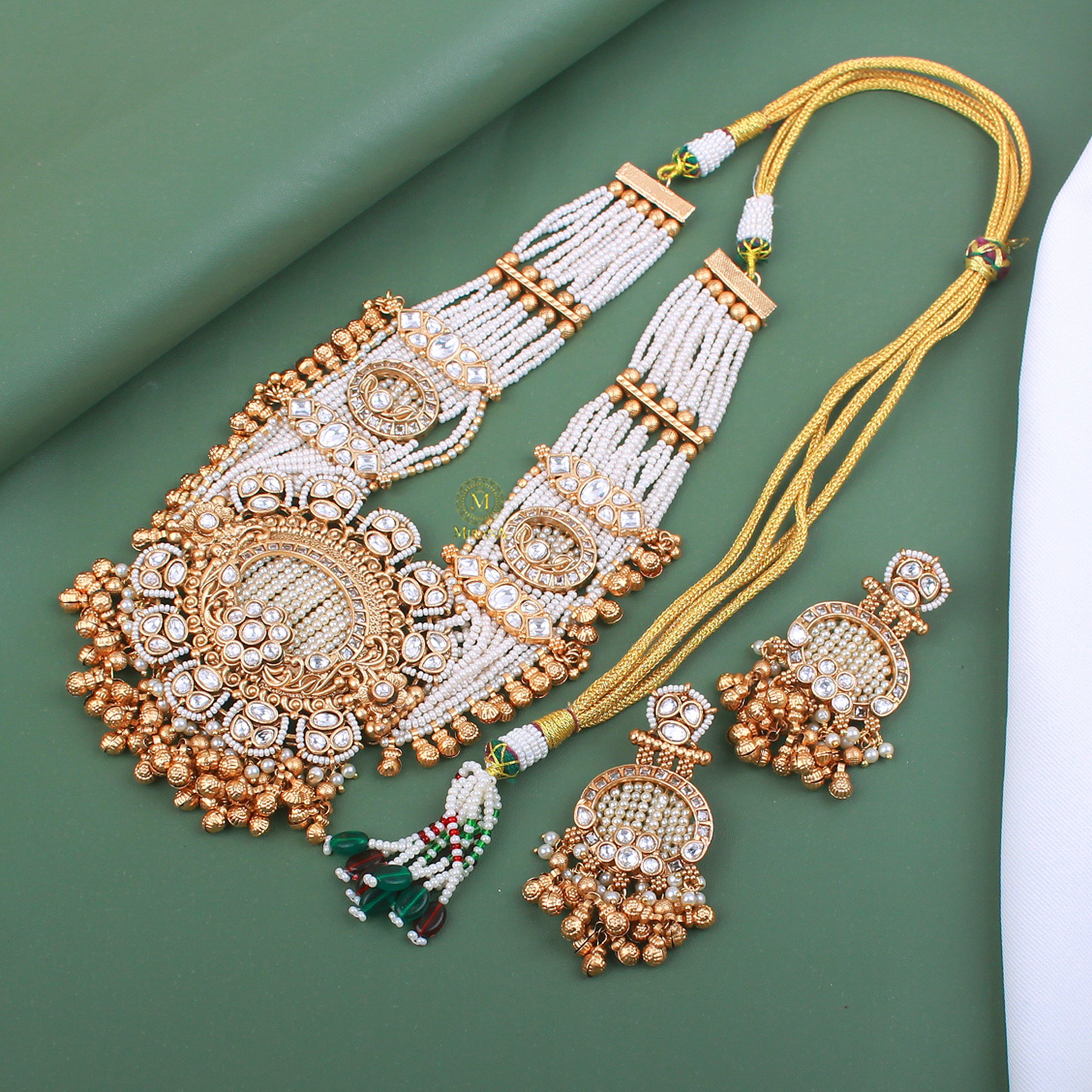 Mrinali Ruby Antique Necklace Set