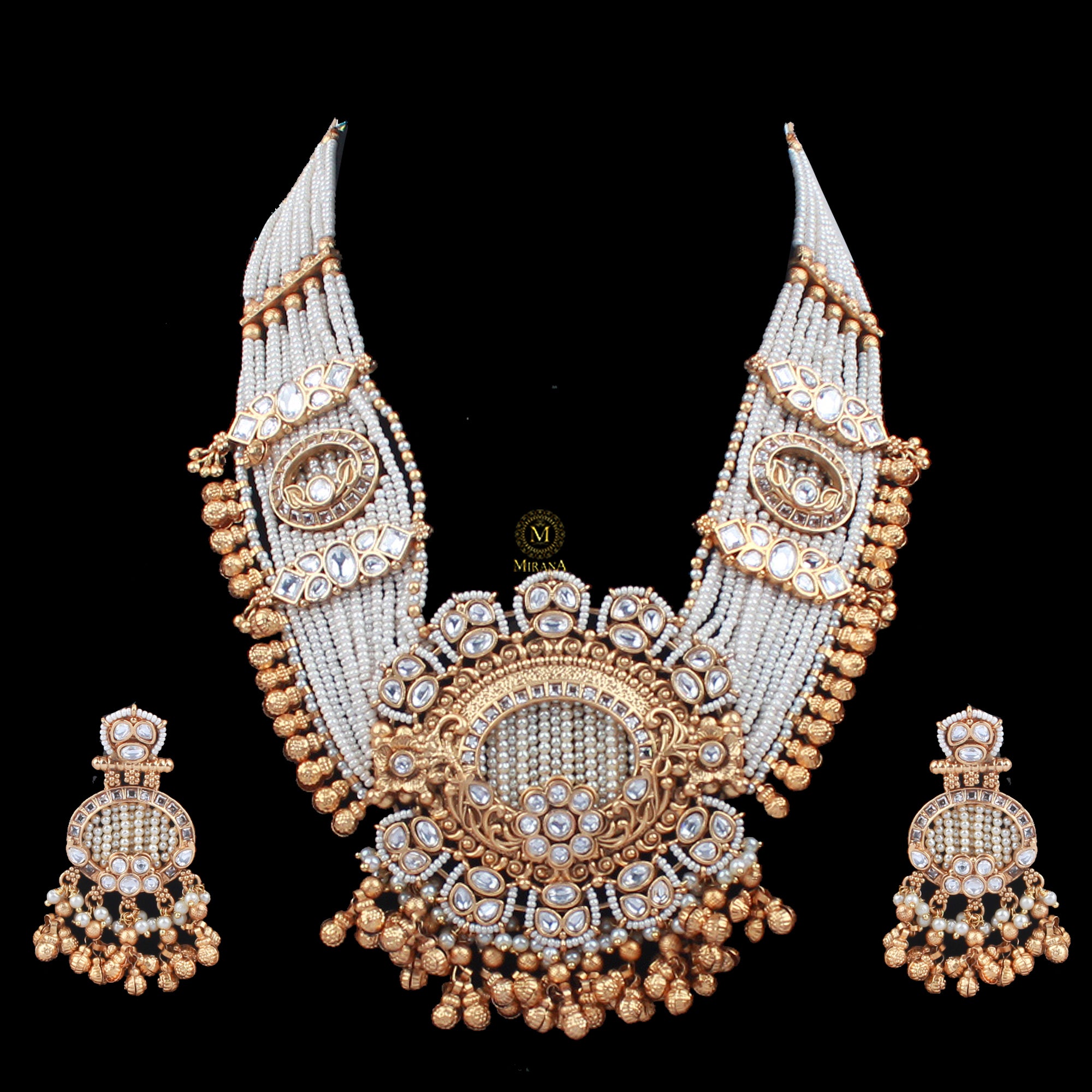 Mrinali Ruby Antique Necklace Set