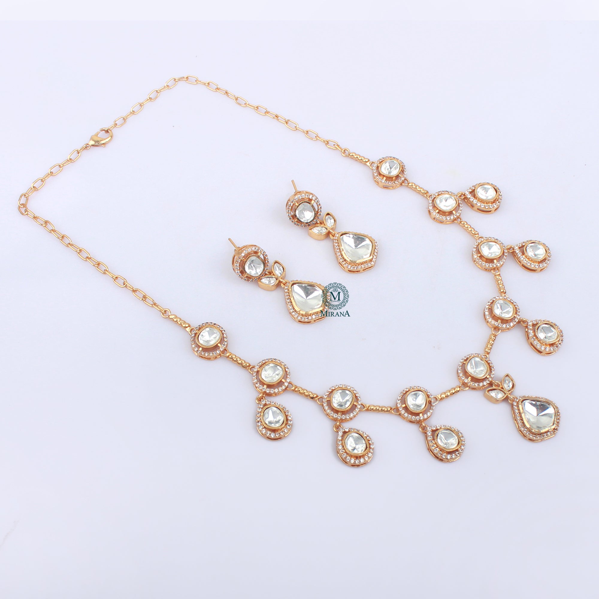 Riva Polki Designer Necklace Set