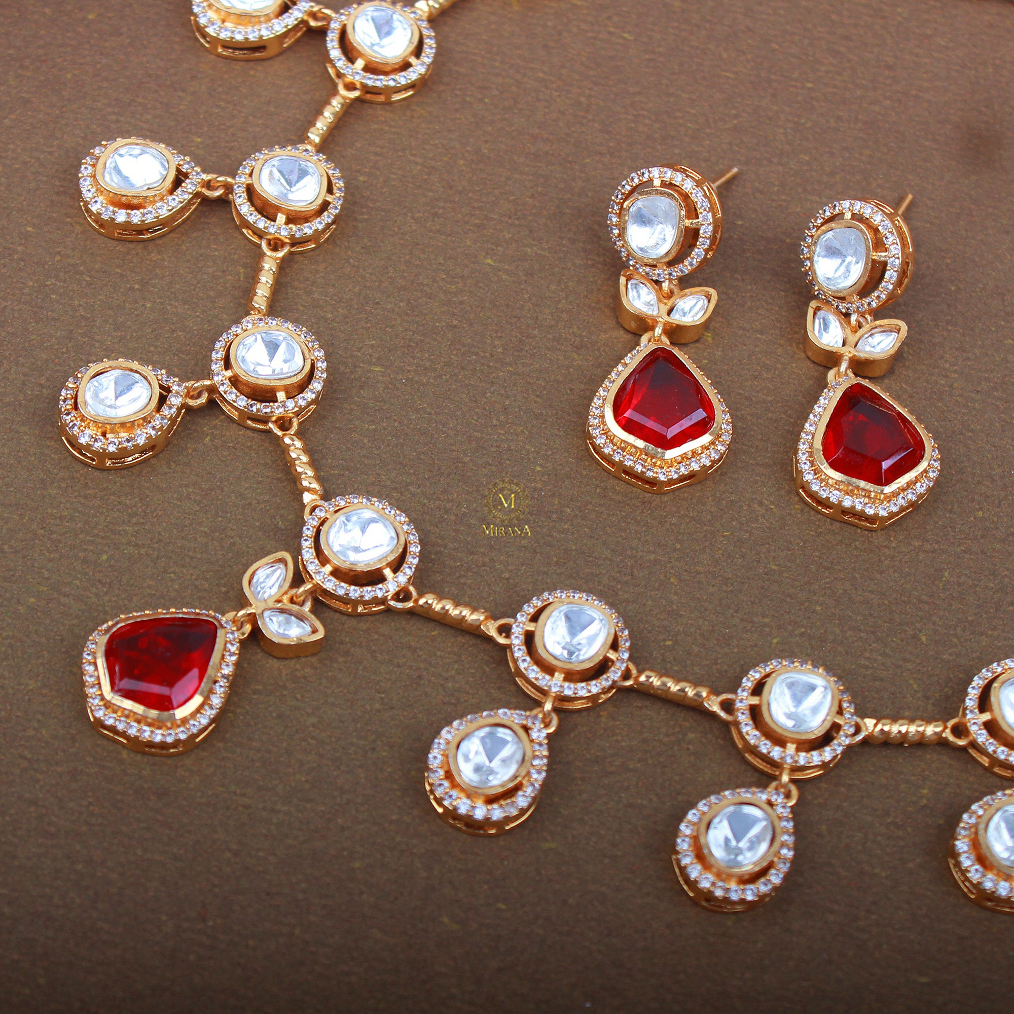 Riva Polki Designer Necklace Set