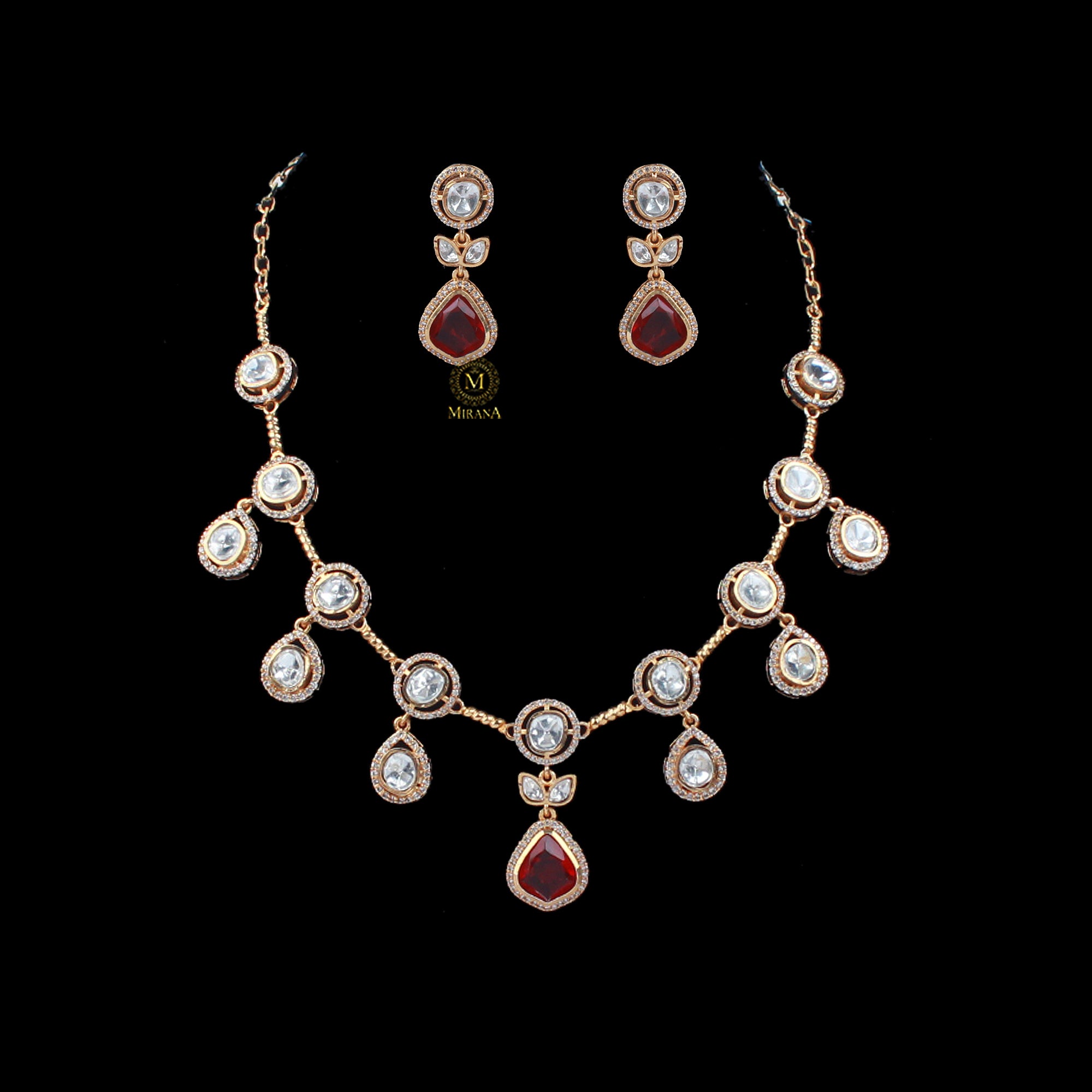 Riva Polki Designer Necklace Set
