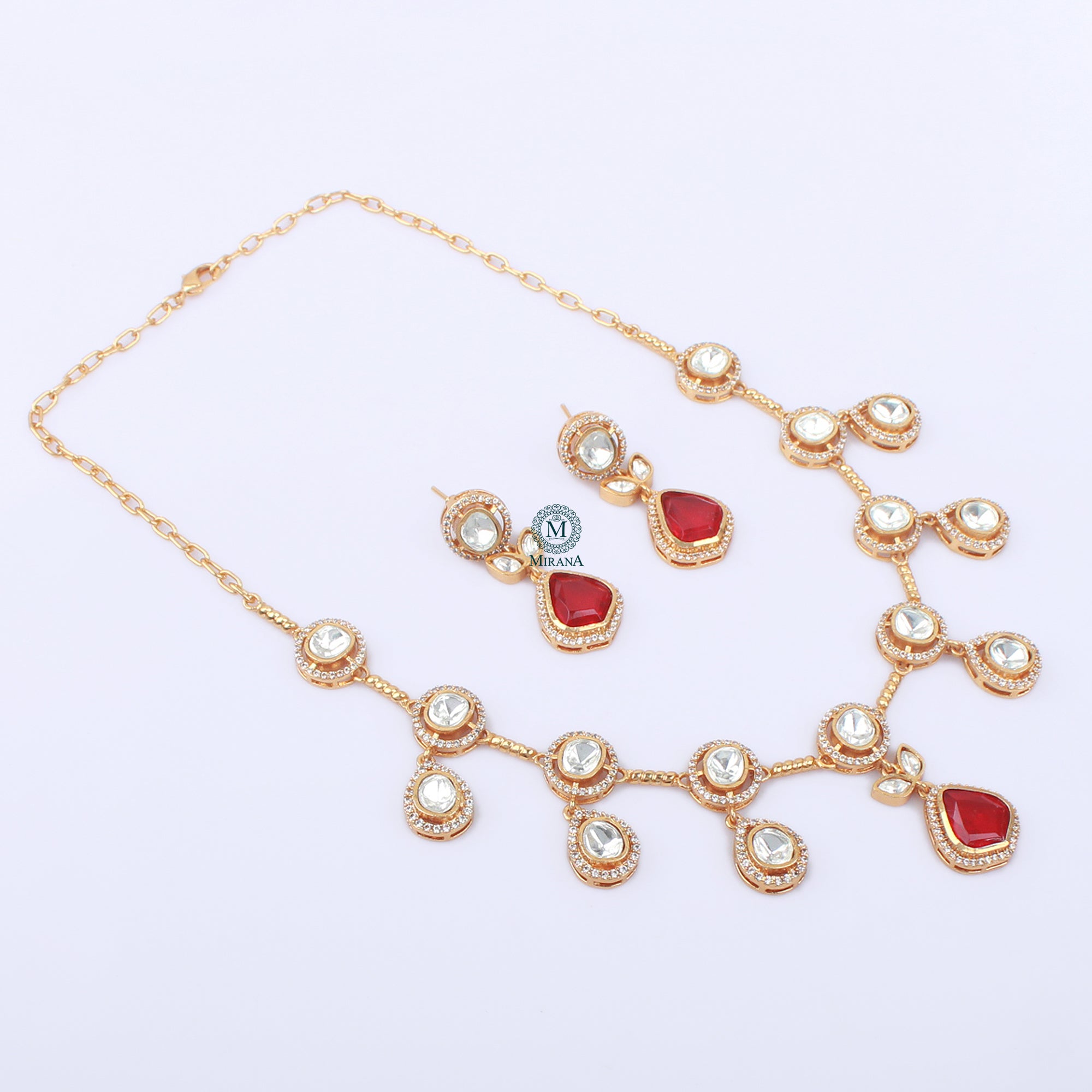 Riva Polki Designer Necklace Set
