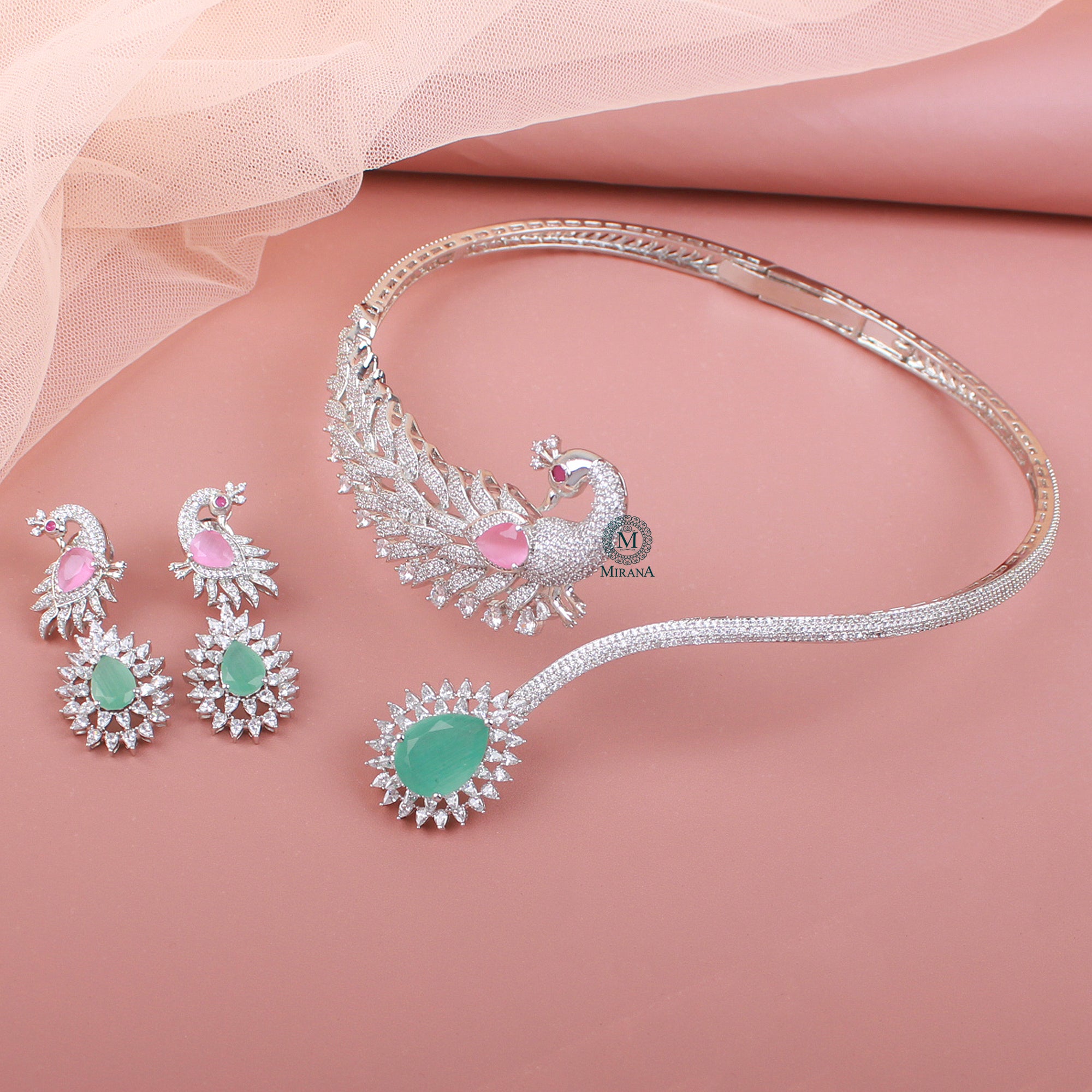 Carrie CZ Designer Necklace Set