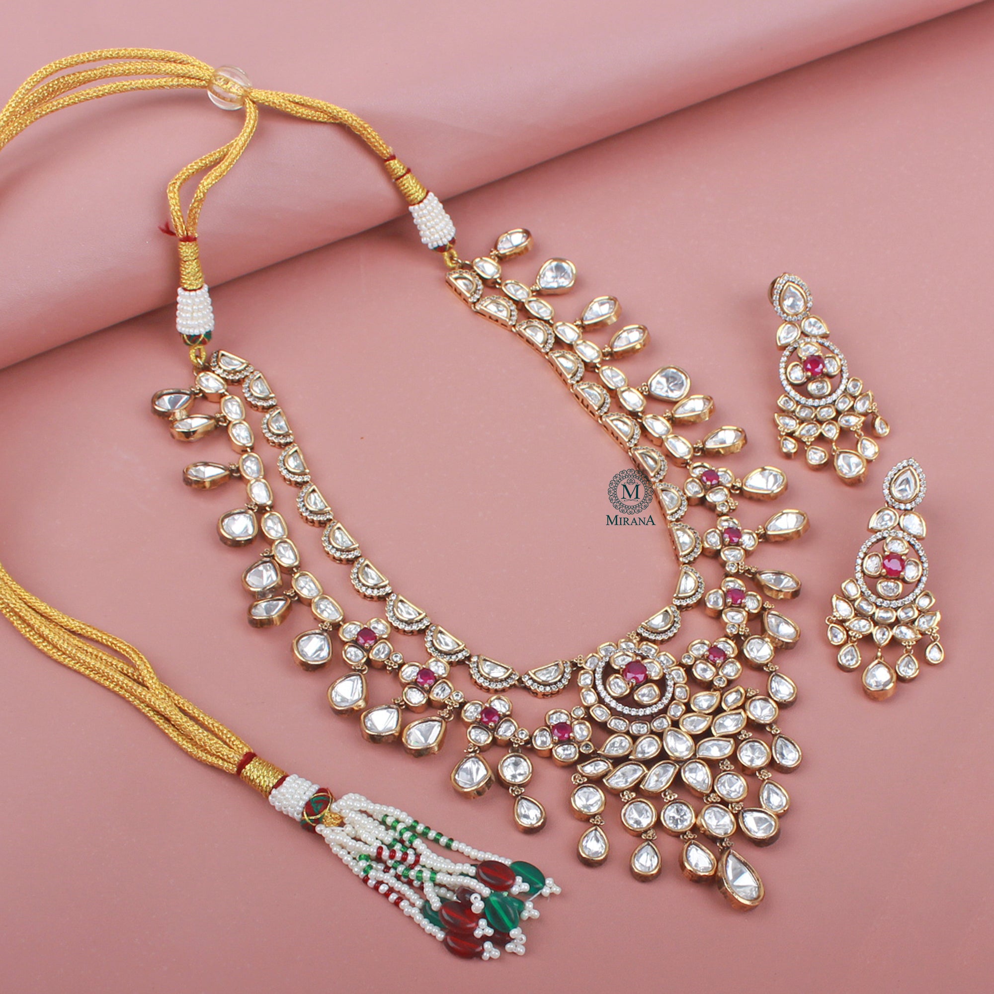 Parthika Polki Designer Necklace Set