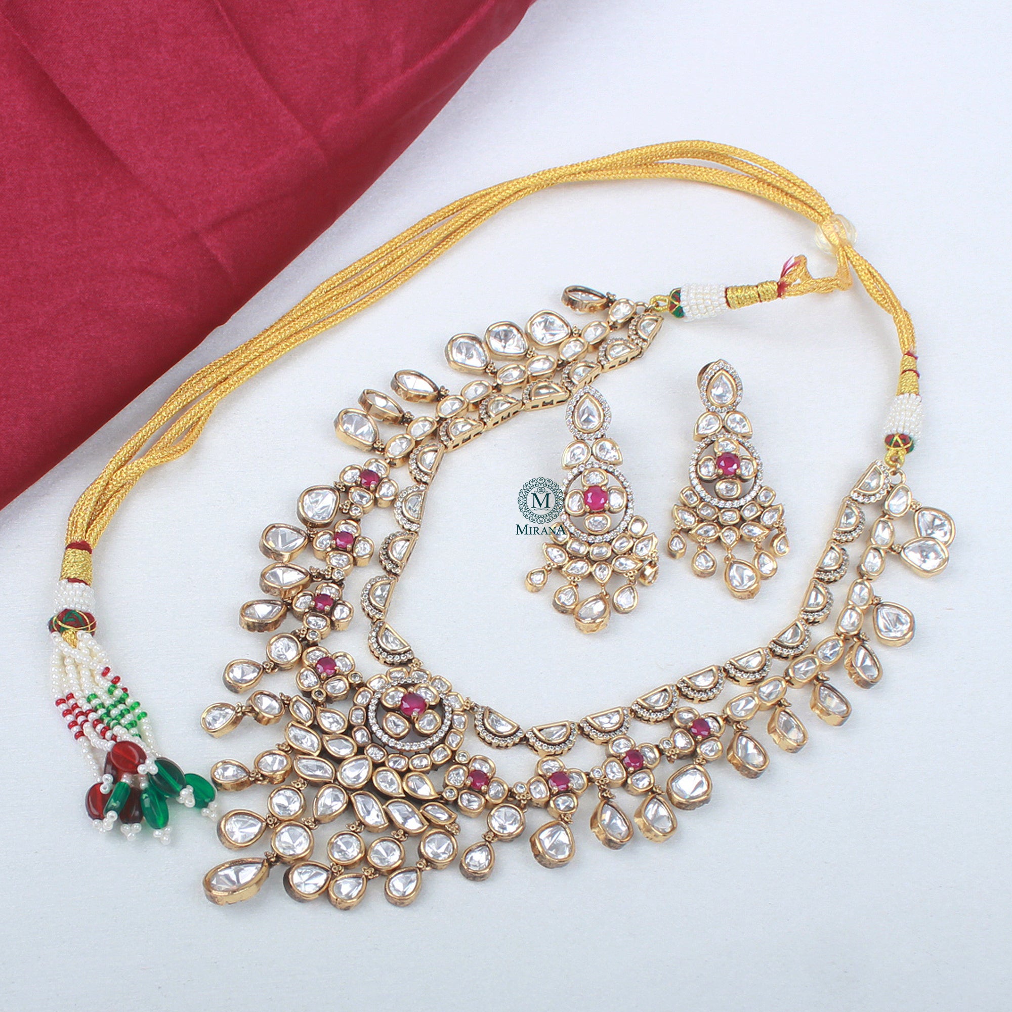 Parthika Polki Designer Necklace Set