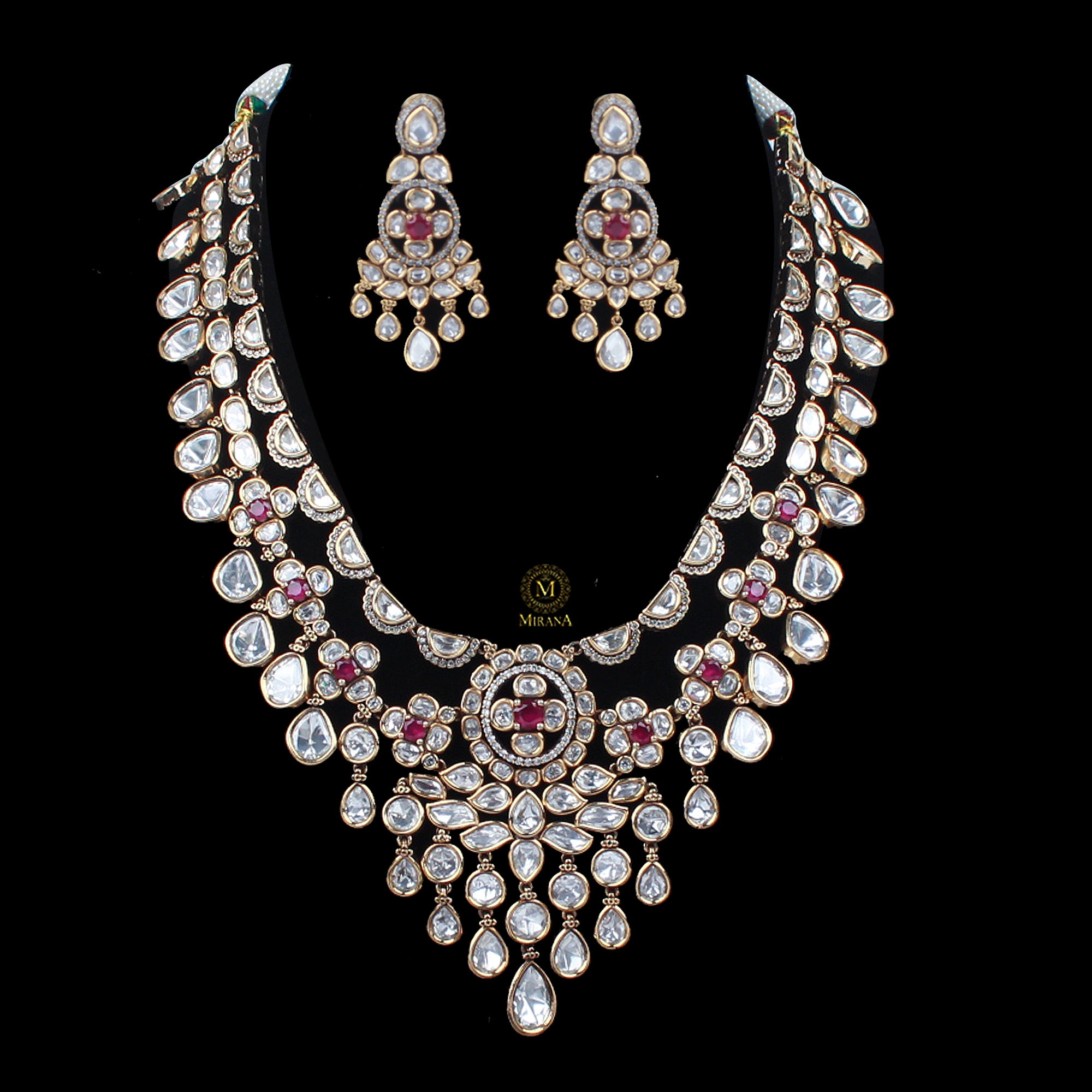 Parthika Polki Designer Necklace Set