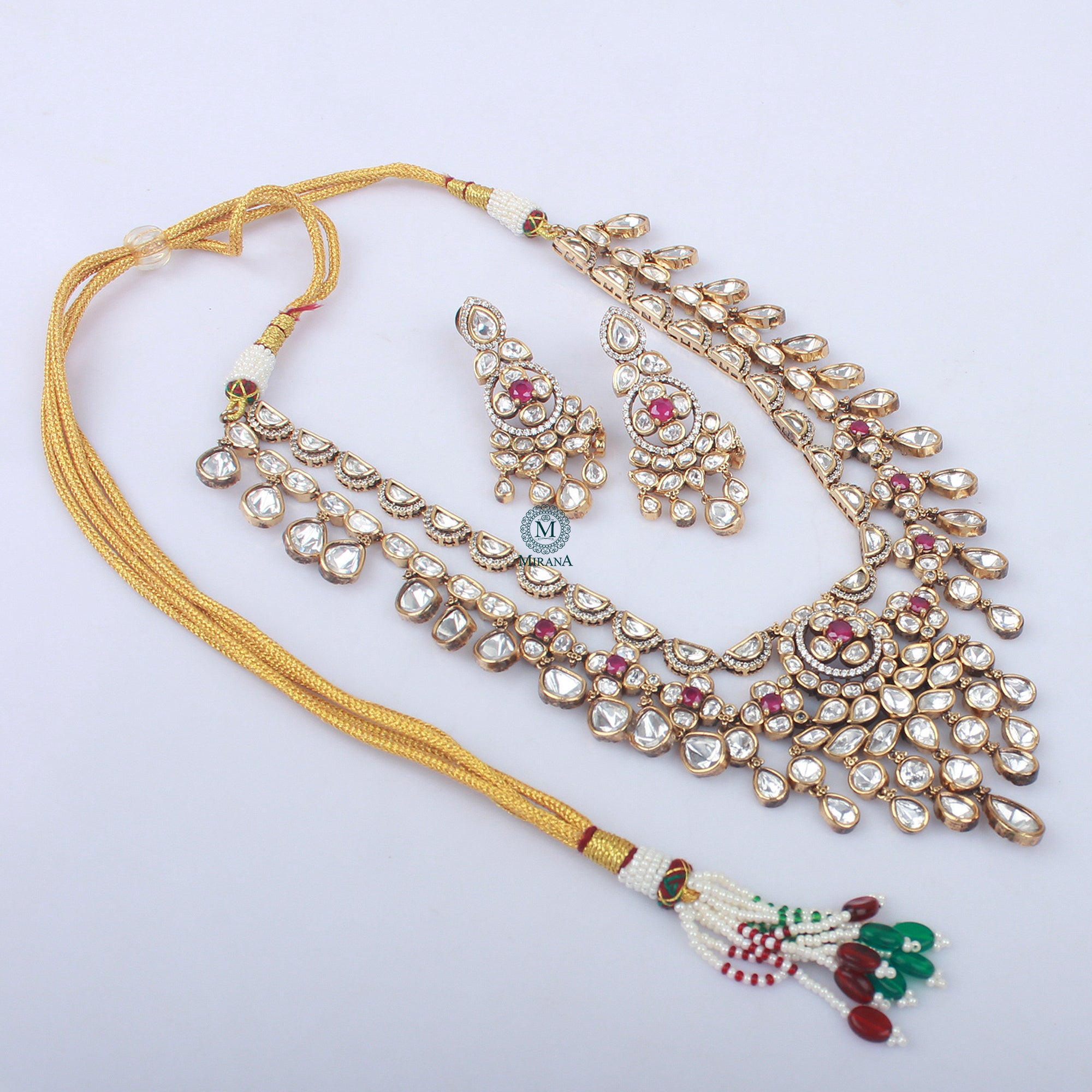 Parthika Polki Designer Necklace Set